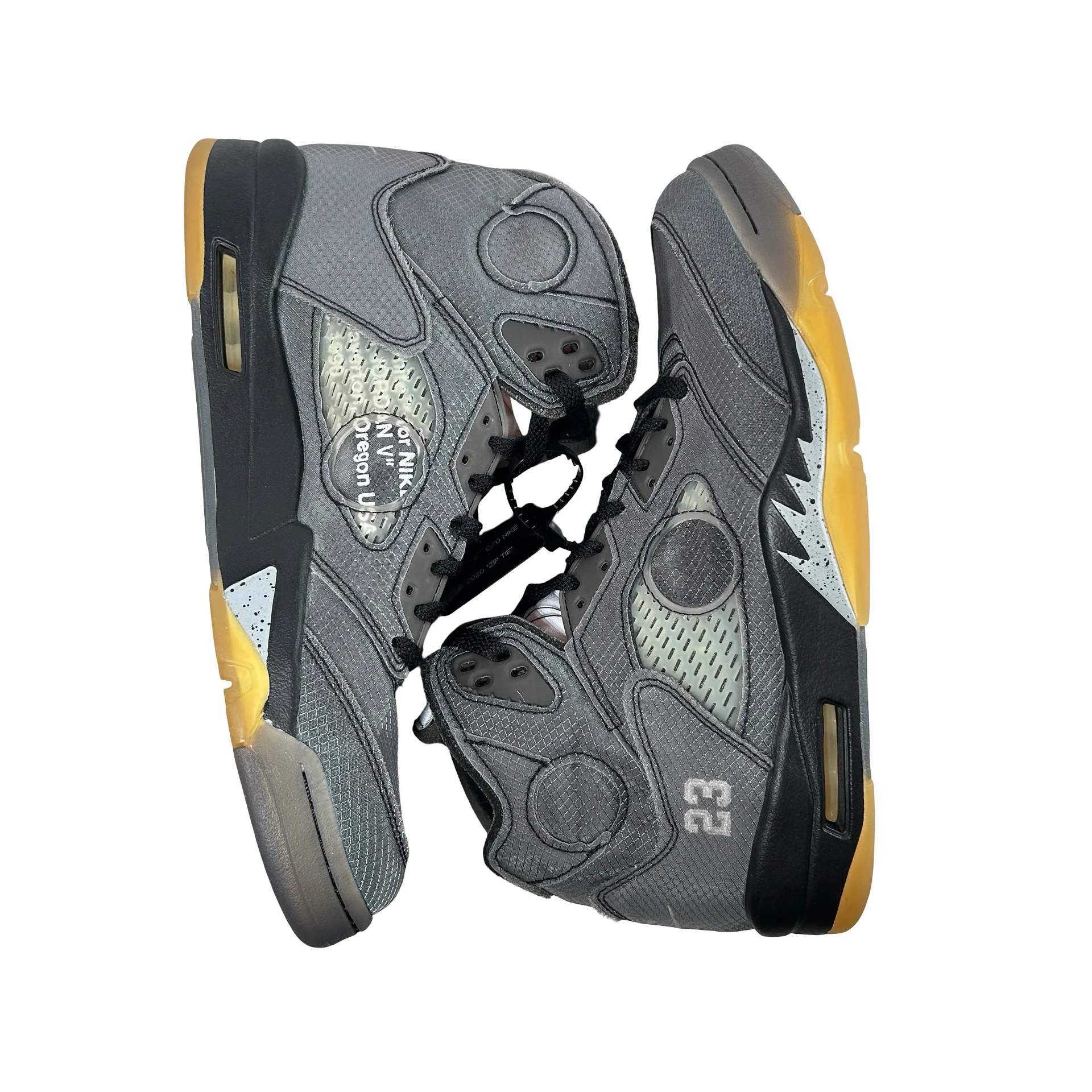 CT8480 001 Jordan 5 Off-White Black [USED] - 11 M (Used7) (Missing lace-locks) - Image 5