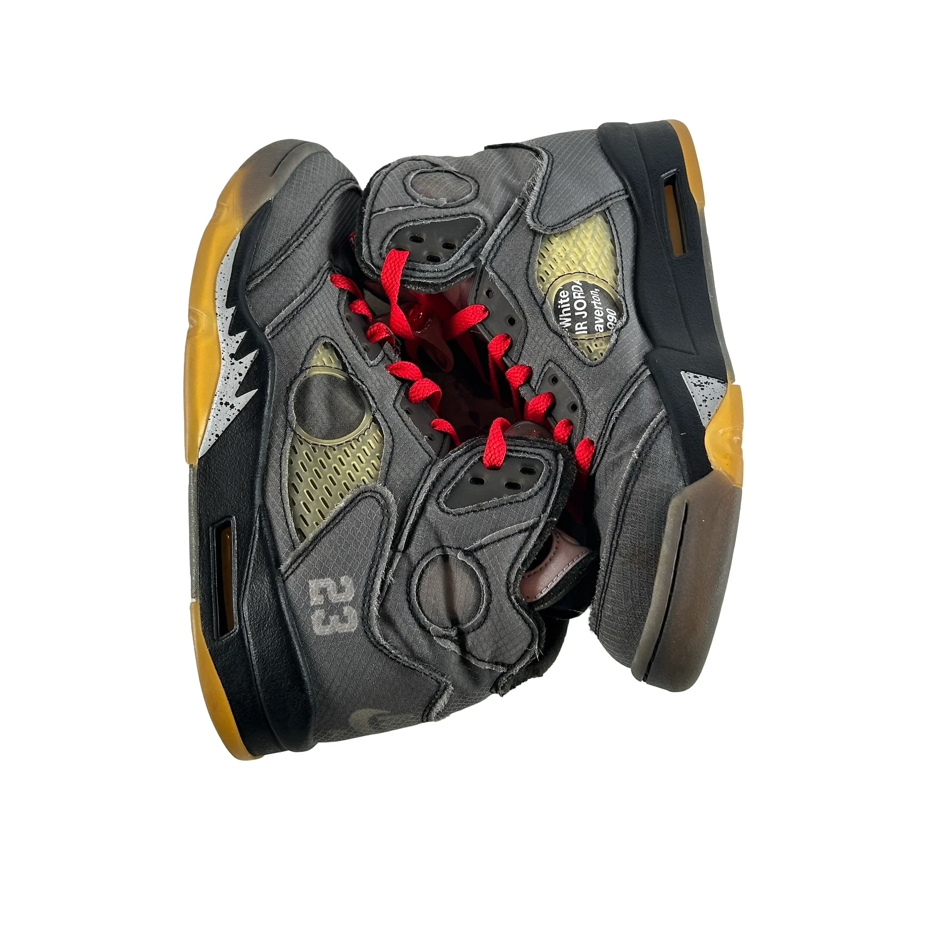 CT8480 001 Jordan 5 Off-White Black [USED] - 7.5 M (Used4) - Image 4