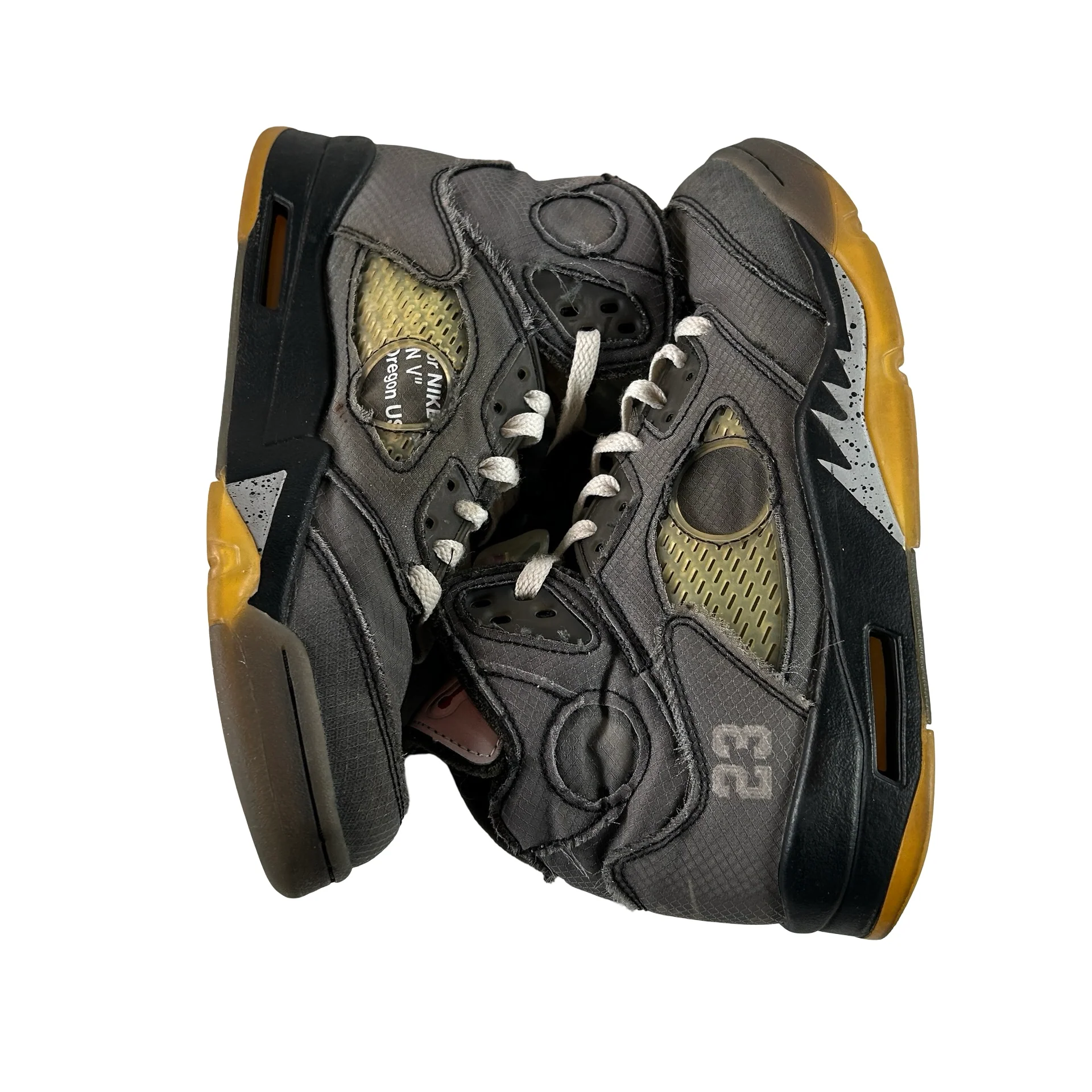 CT8480 001 Jordan 5 Off-White Black [USED] - 7.5 M (Used6) - Image 4