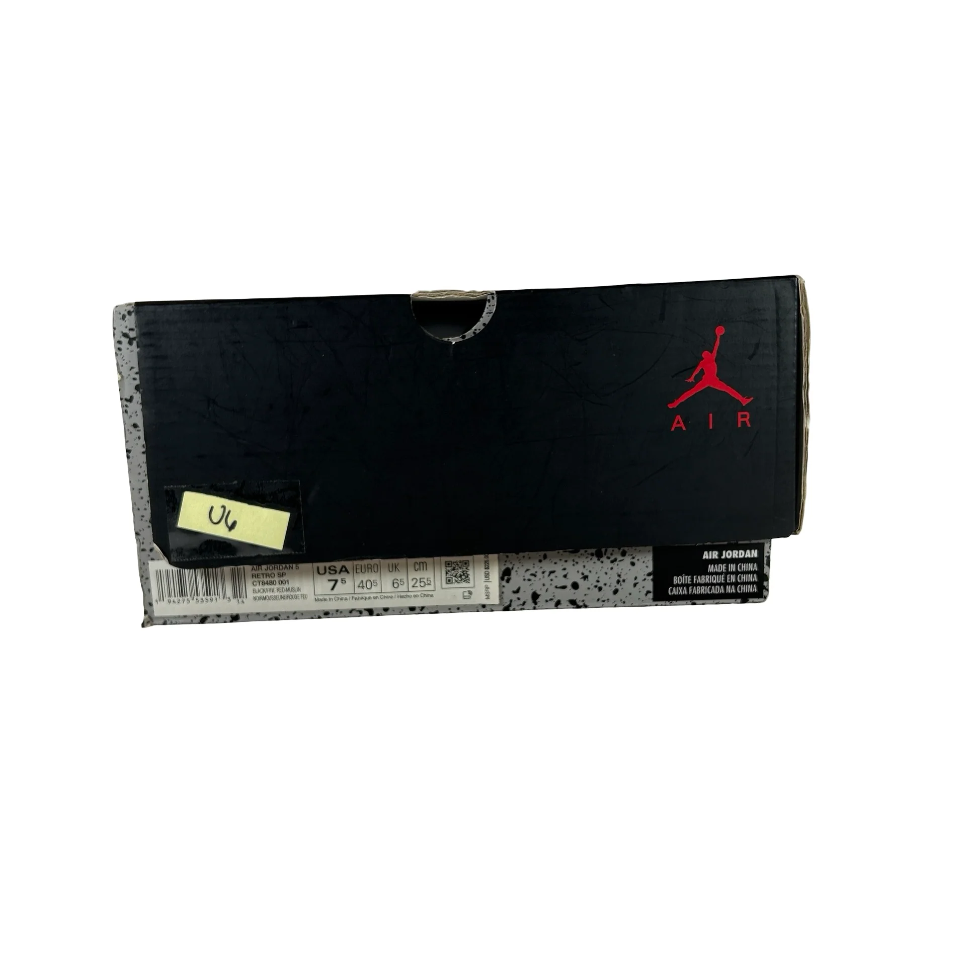 CT8480 001 Jordan 5 Off-White Black [USED] - 7.5 M (Used6) - Image 7