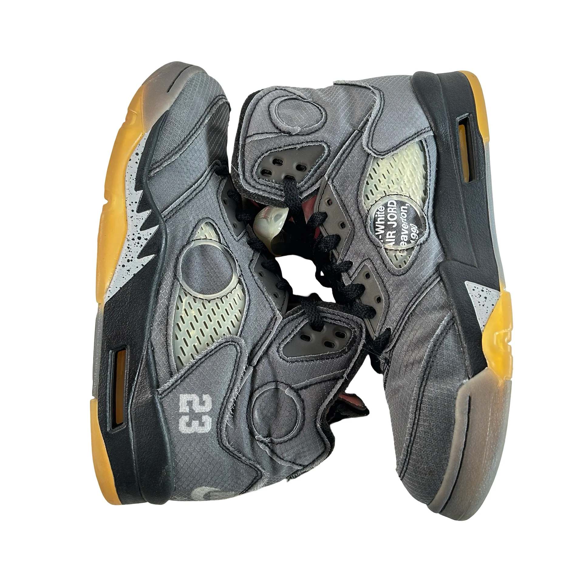 CT8480 001 Jordan 5 Off-White Black [USED] - 7.5 M (Used7) - Image 4