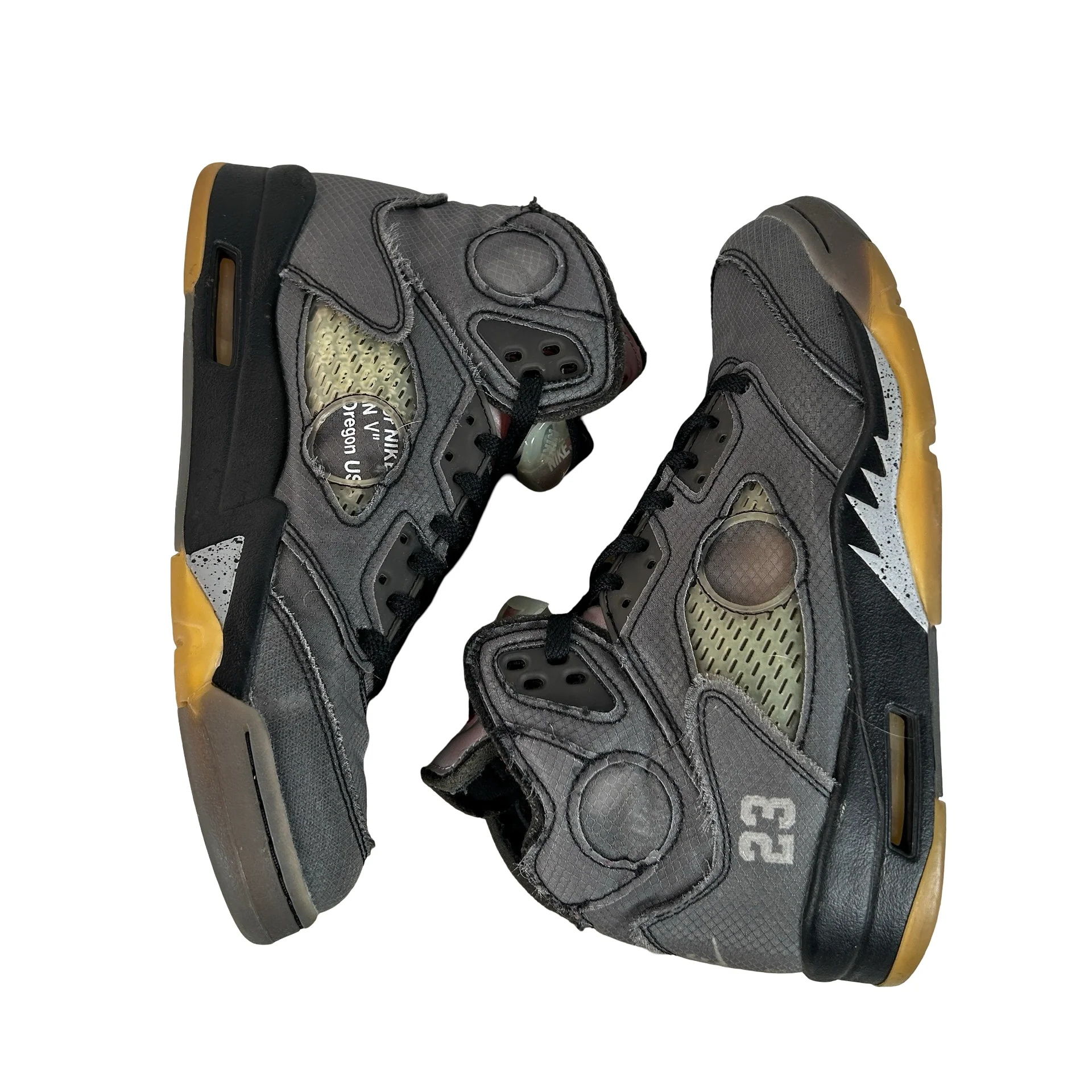 CT8480 001 Jordan 5 Off-White Black [USED] - 8.5 M (Used5) - Image 5