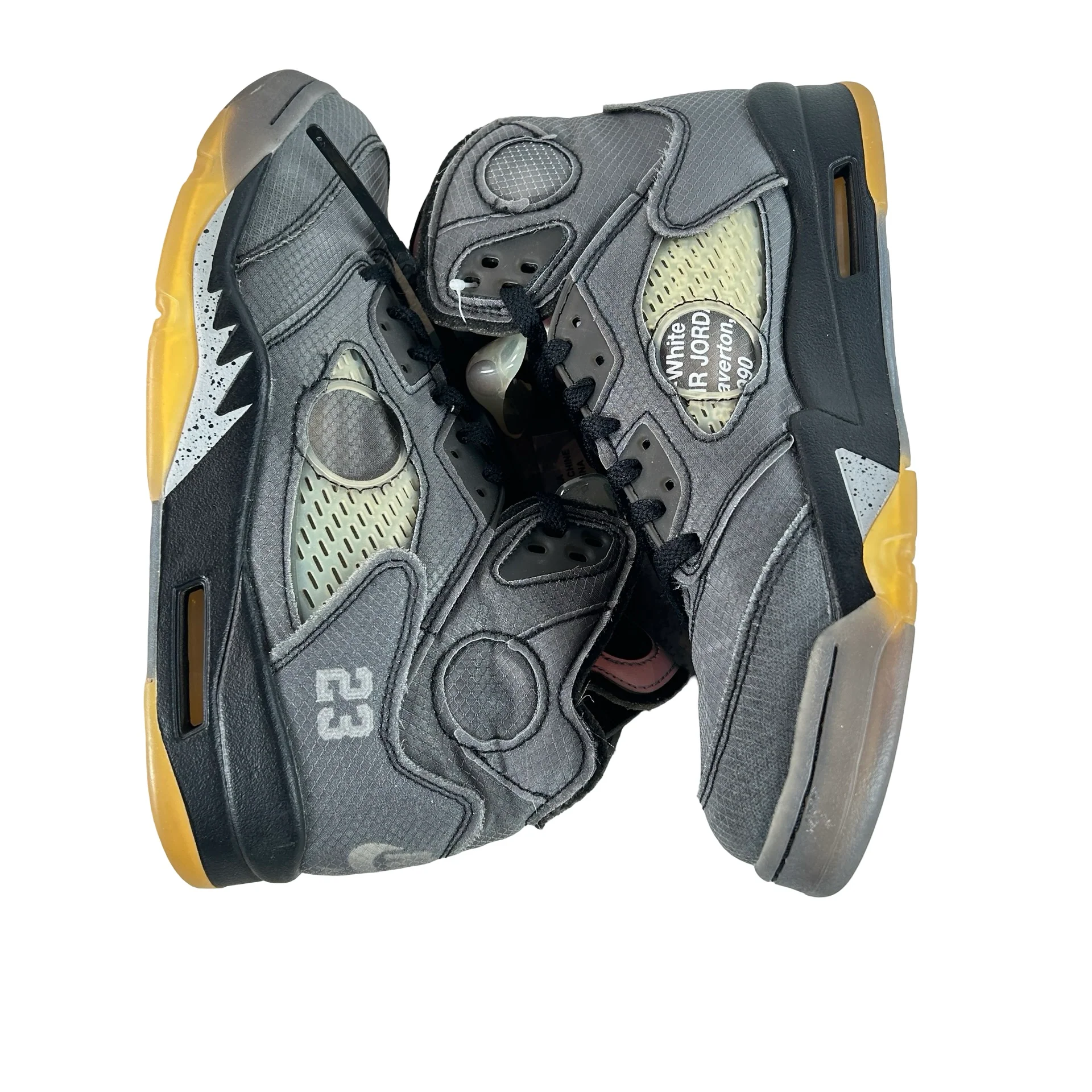 CT8480 001 Jordan 5 Off-White Black [USED] - 9.5 M (Used6) - Image 4
