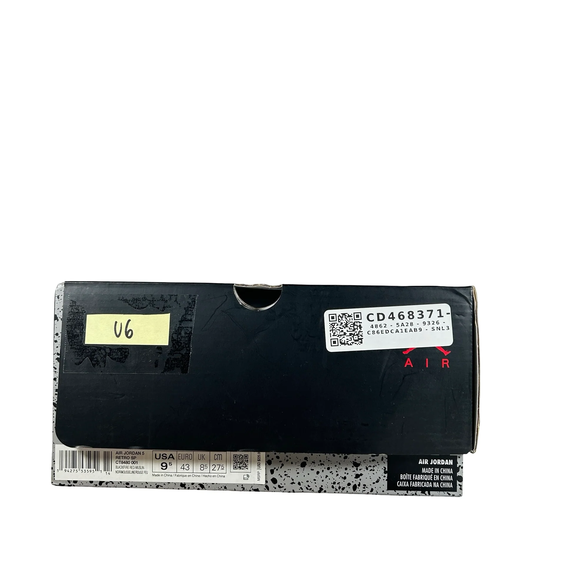 CT8480 001 Jordan 5 Off-White Black [USED] - 9.5 M (Used6) - Image 7