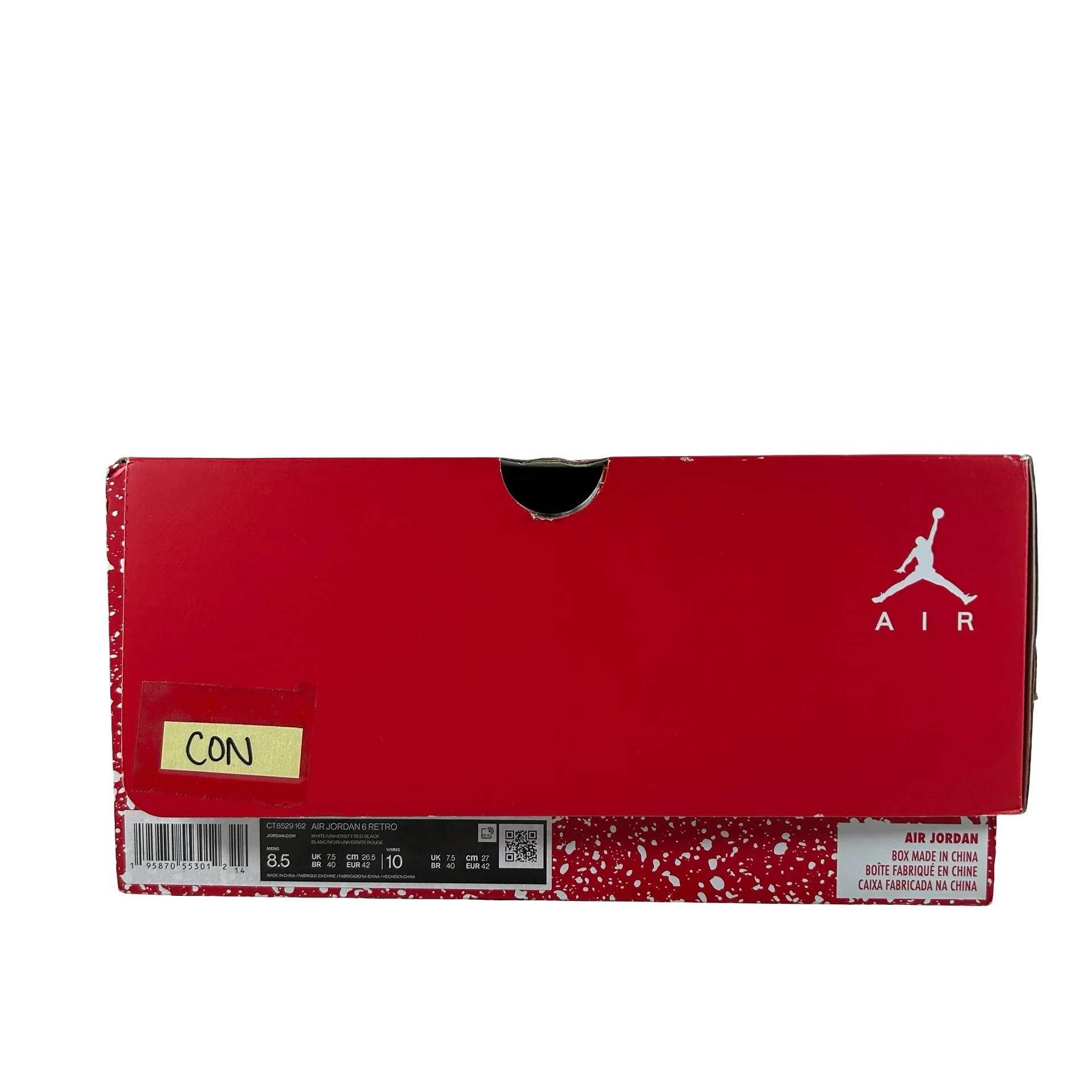 CT8529 162 Jordan 6 Retro Red Oreo [CONDITIONAL] - 8.5 M (Yellowing) - Image 8