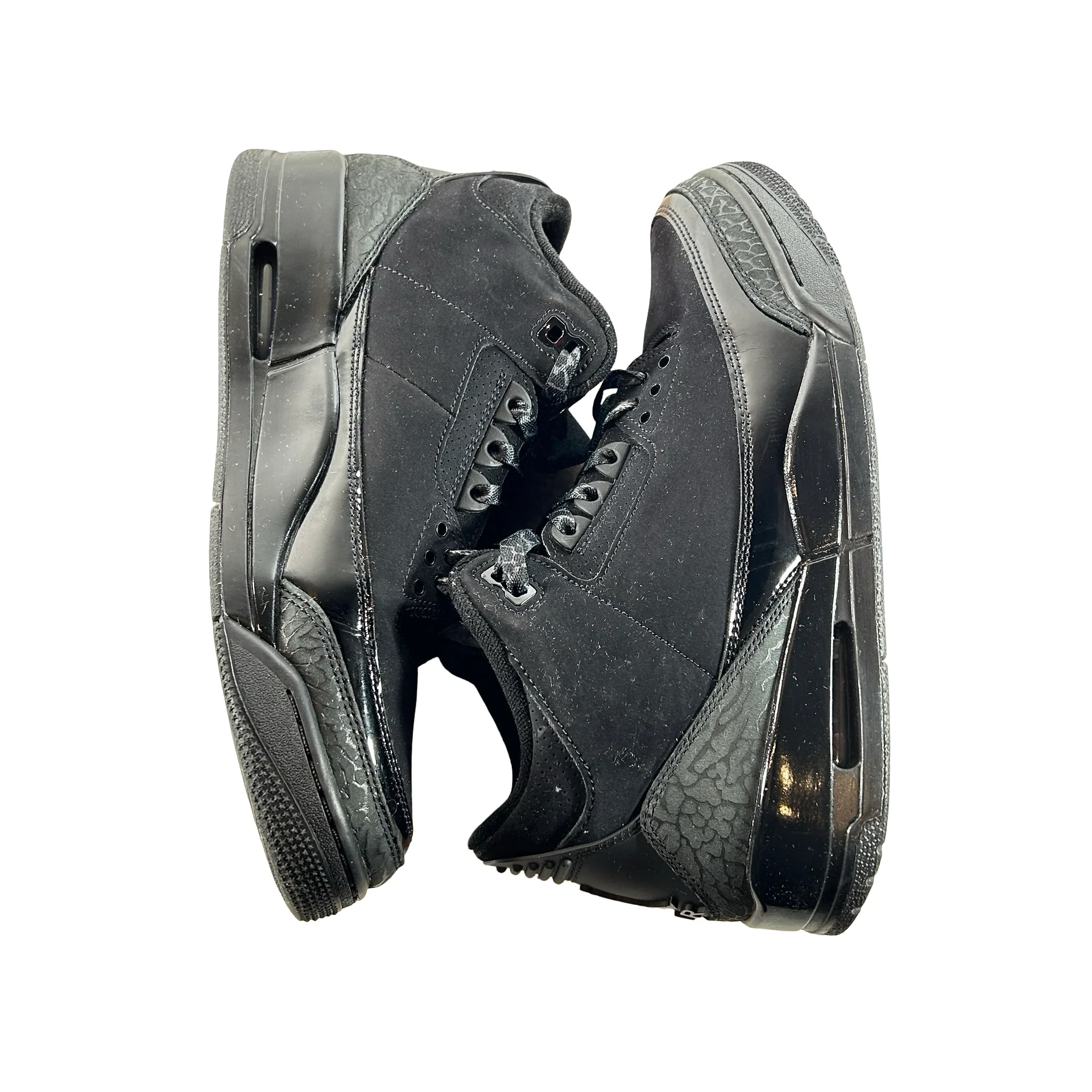 CT8532 001 Jordan 3 Retro Black Cat (2025) [USED] - 9.5 M (Used) (No Box) - Image 4