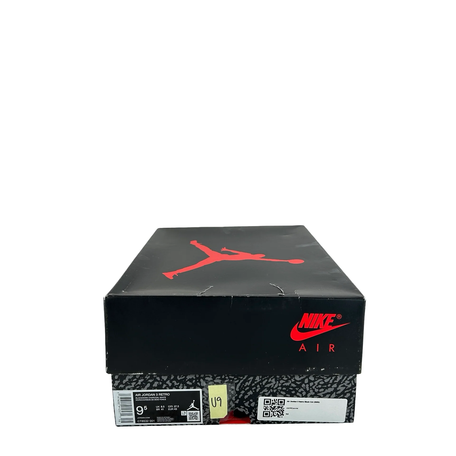 CT8532 001 Jordan 3 Retro Black Cat (2025) [USED] - 9.5 M (Used9) - Image 7