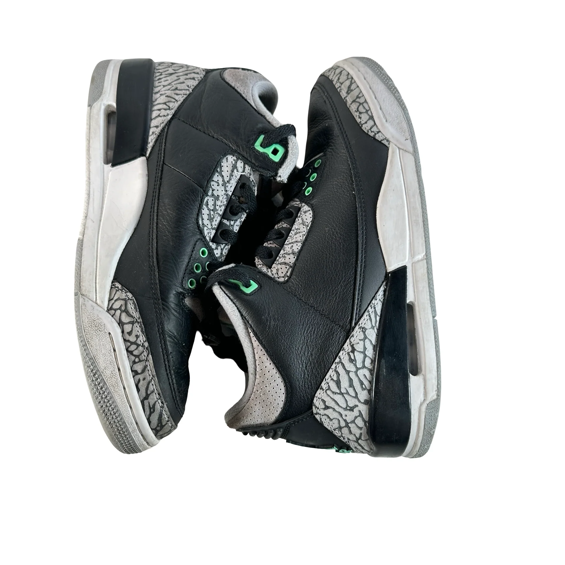 CT8532 031 Jordan 3 Retro Green Glow [USED] - 7 M (Used) (No Box) - Image 5