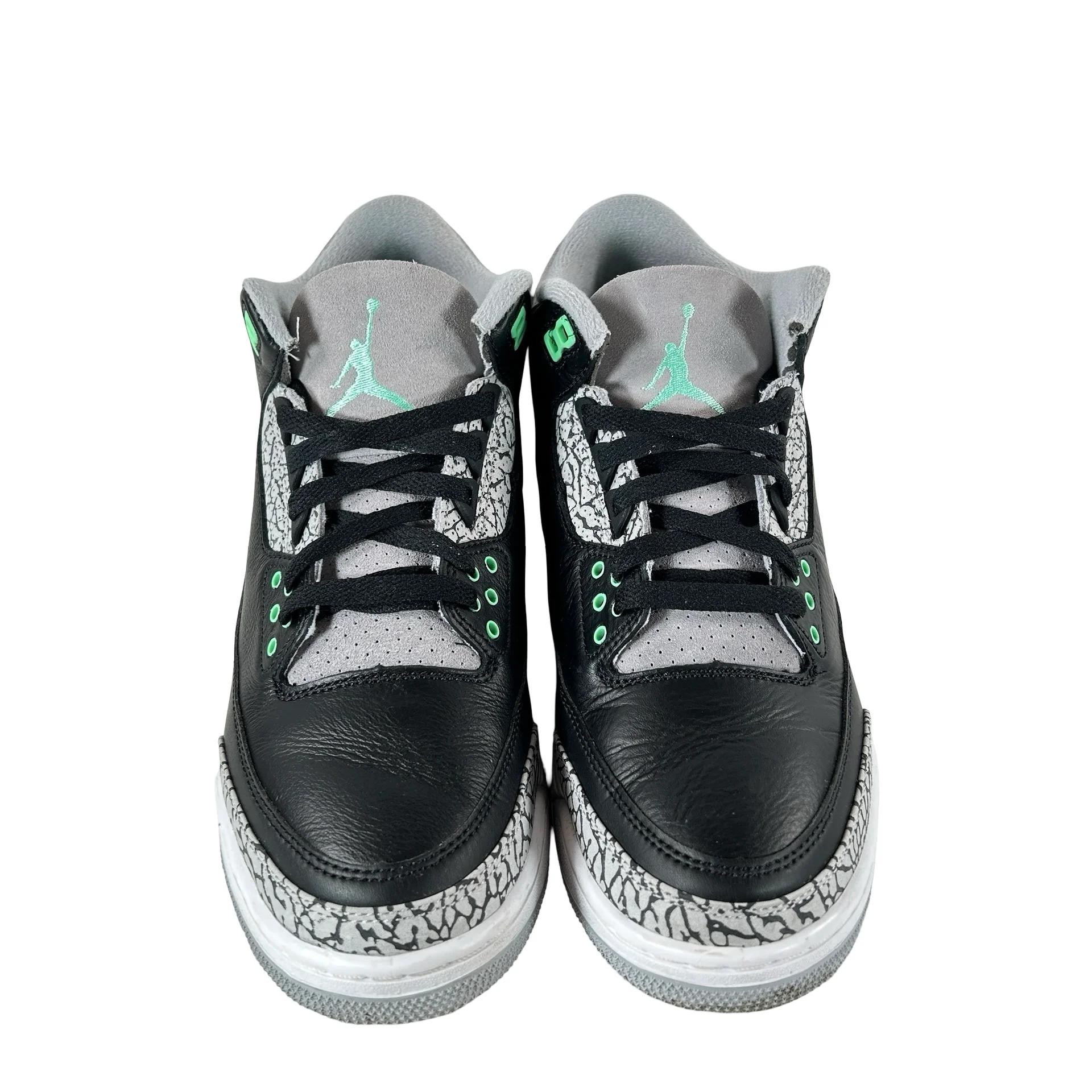 CT8532 031 Jordan 3 Retro Green Glow [USED] - 9.5 M (Used) - Image 2