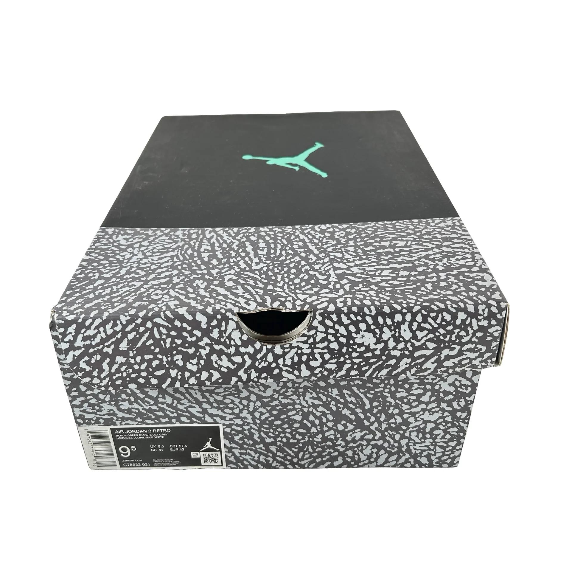 CT8532 031 Jordan 3 Retro Green Glow [USED] - 9.5 M (Used) - Image 7