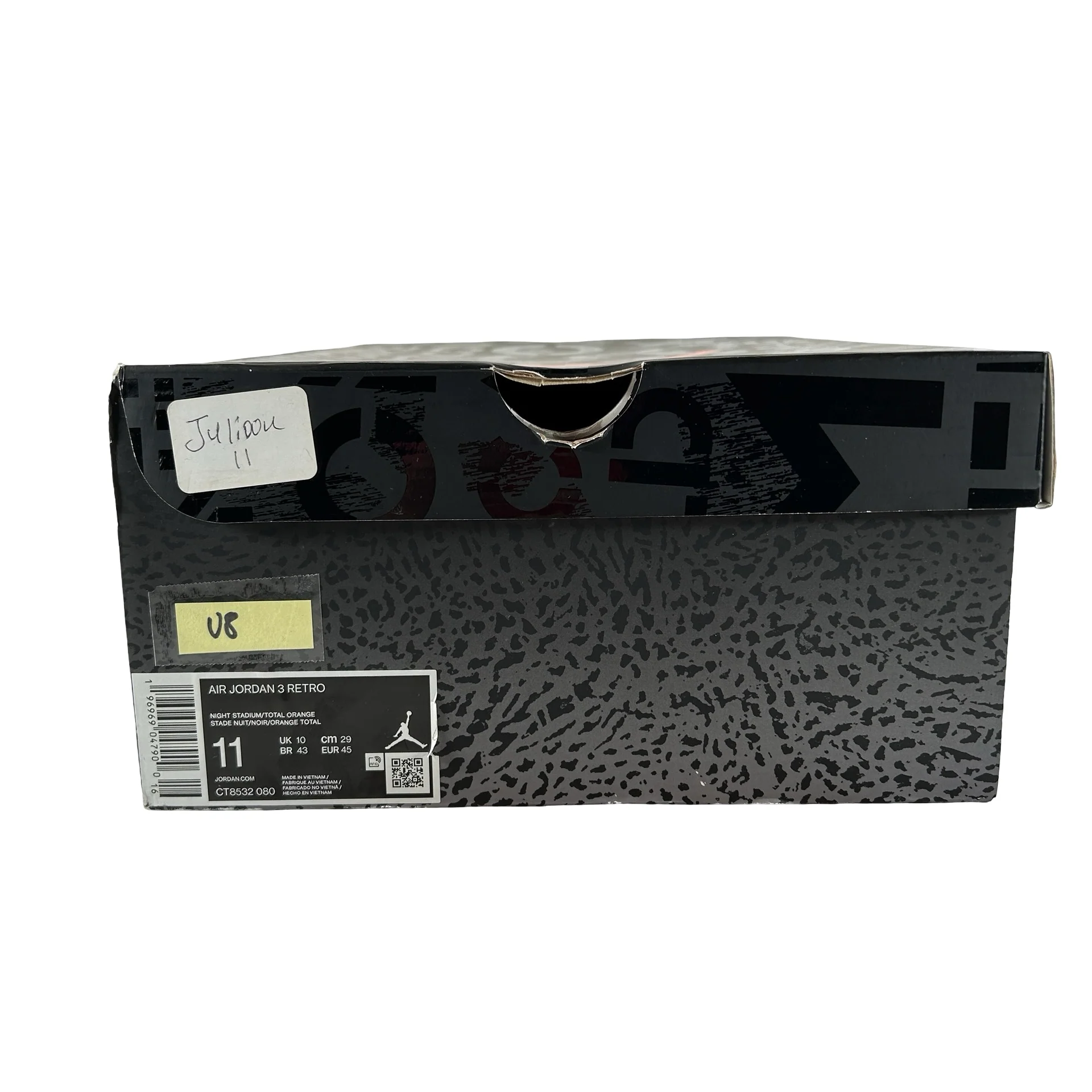 CT8532 080 Jordan 3 Retro Fear Pack (2023) [USED] - 11 M (Used8) - Image 7