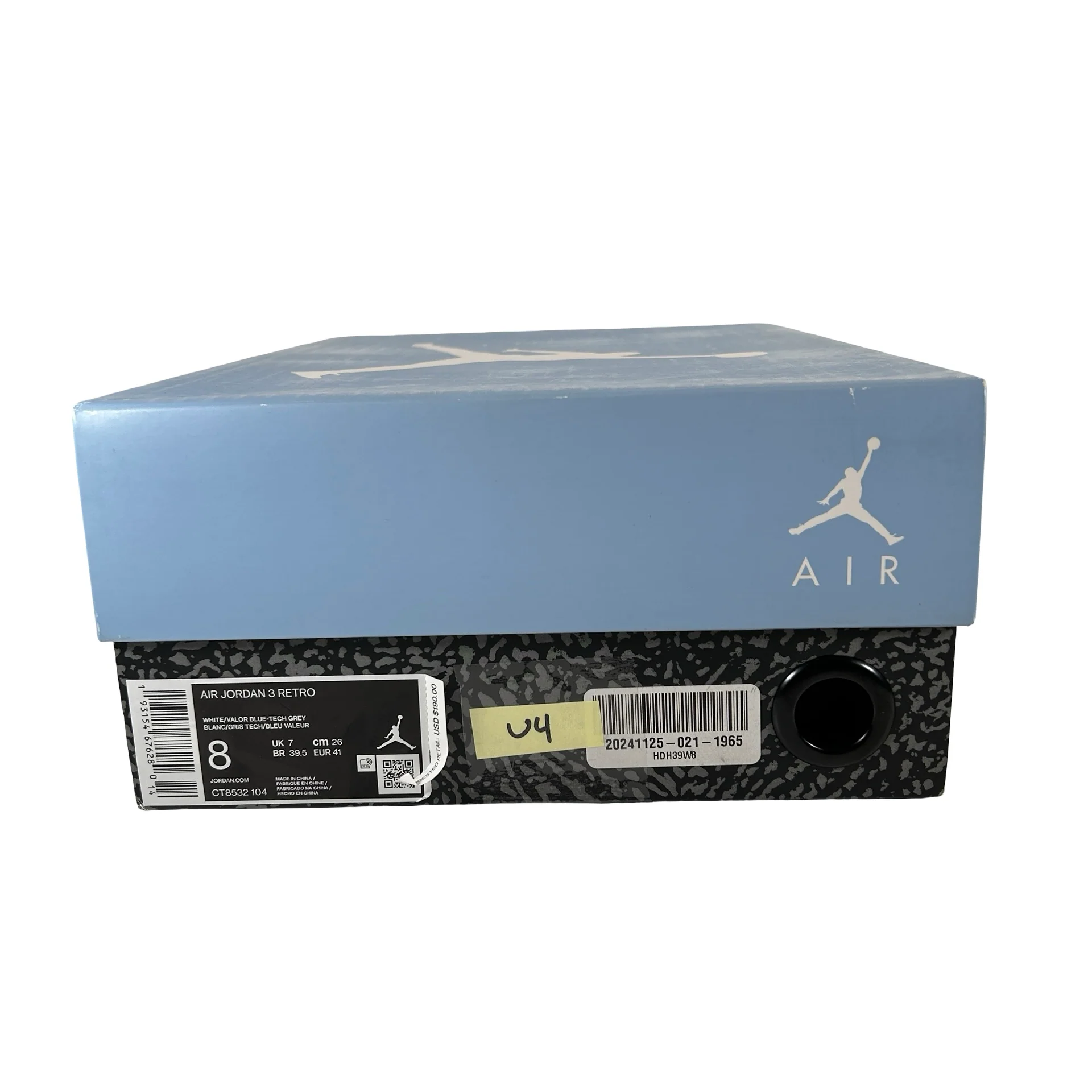 CT8532 104 Jordan 3 Retro UNC (2020) [USED] - 8 M (Used4) - Image 7
