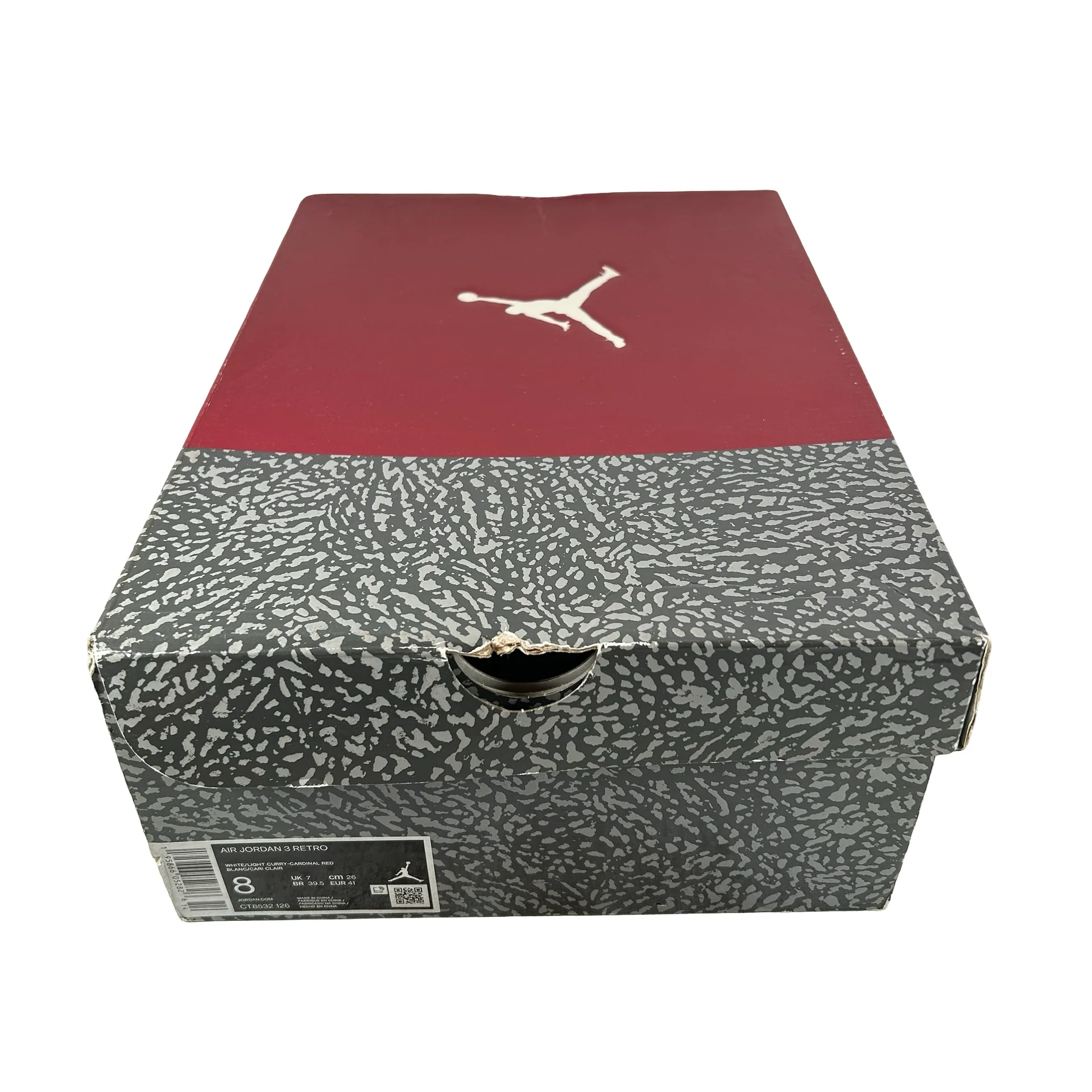 CT8532 126 Jordan 3 Retro Cardinal Red [USED] - 8 M (Used) - Image 7