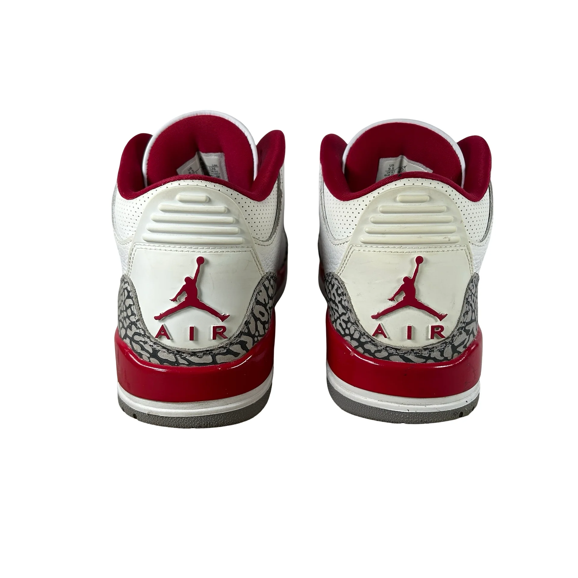 CT8532 126 Jordan 3 Retro Cardinal Red [USED] - 9.5 M (Used) (No Box) - Image 3