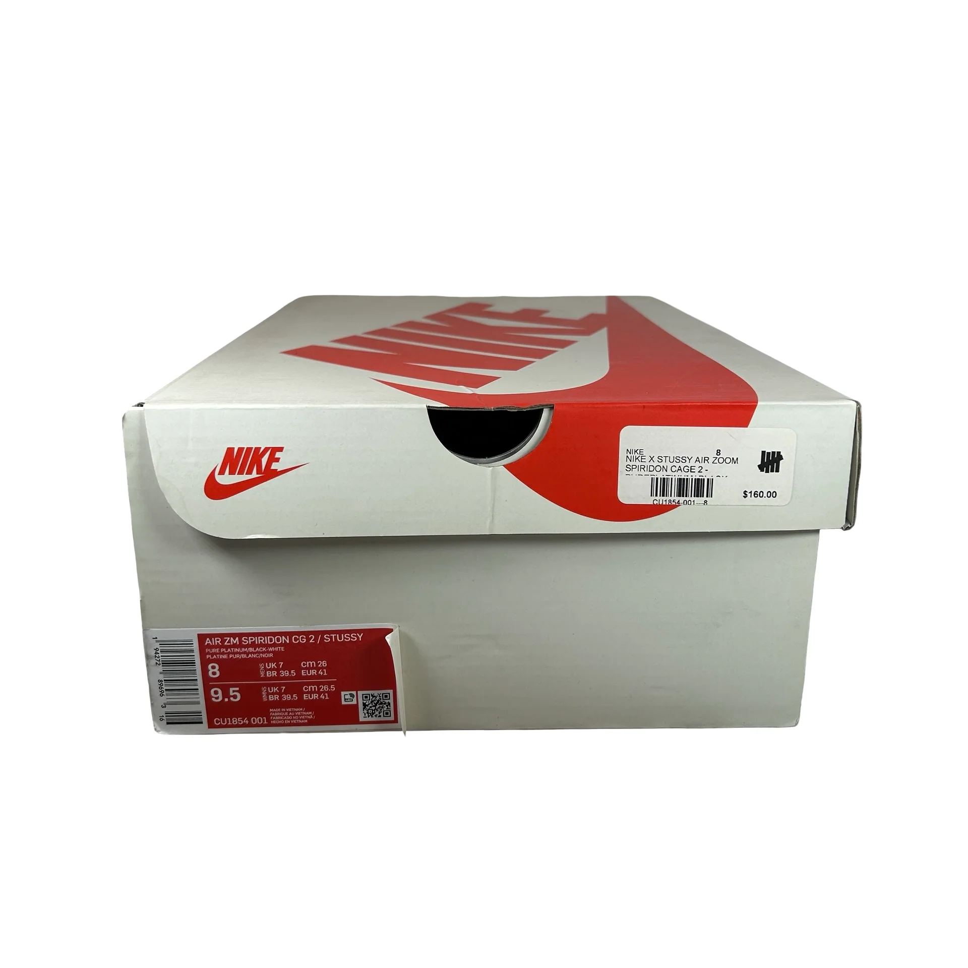 CU1854 001 Nike Air Zoom Spiridon Cage 2 Stussy Pure Platinum [USED] - 8 M (Used) - Image 7