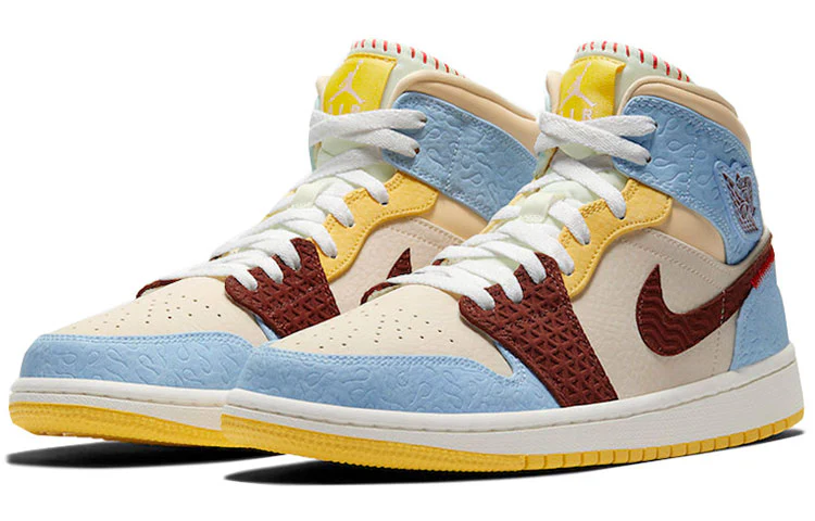 CU2803 200 Air Jordan 1 Mid SE Fearless Maison Chateau Rouge - Image 3