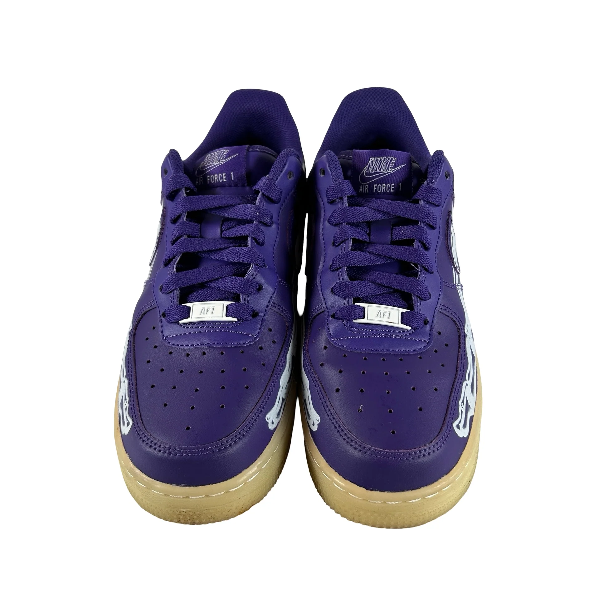 CU8067 500 Nike Air Force 1 Low '07 QS Purple Skeleton Halloween [USED] - 7 M (Used) - Image 2