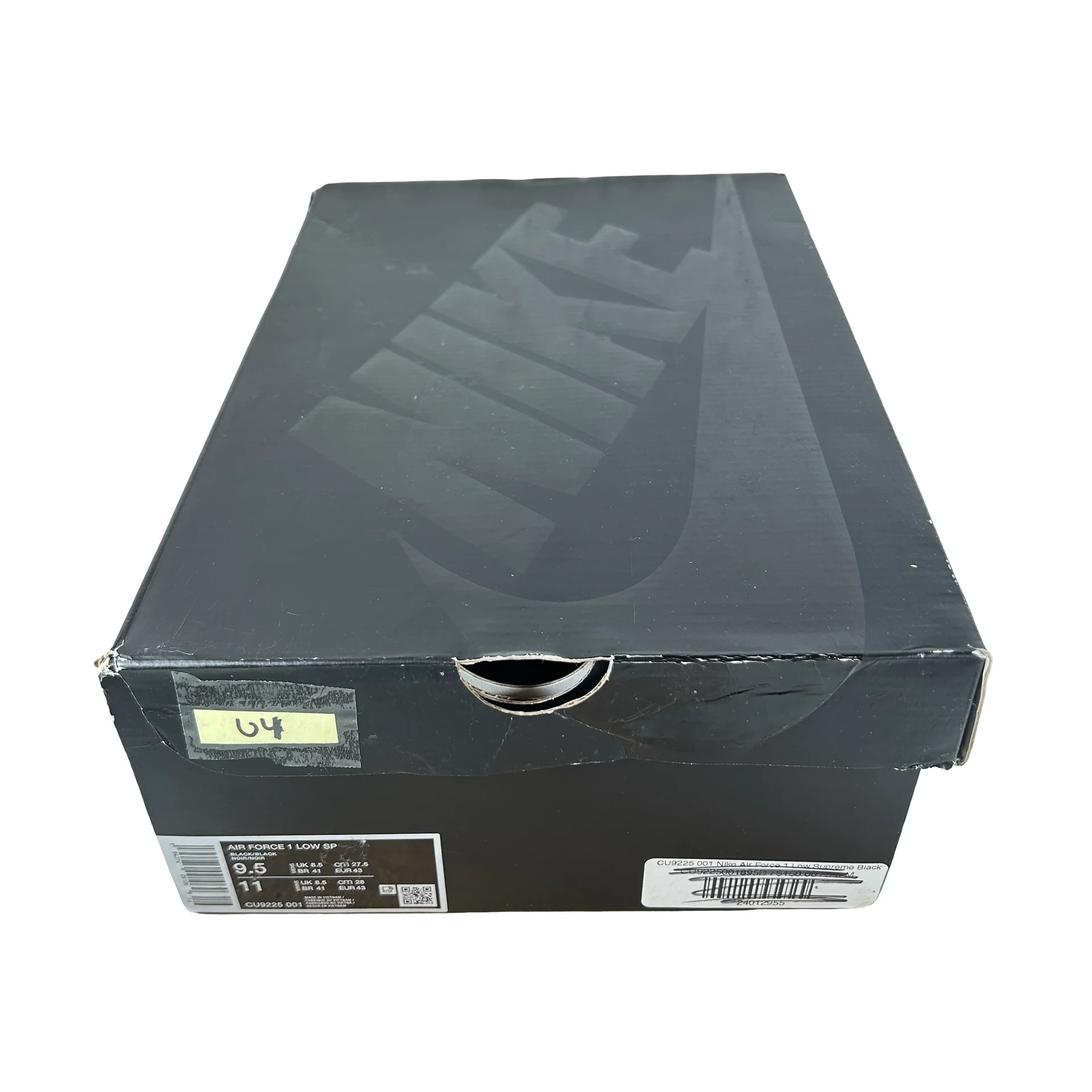 CU9225 001 Air Force 1 Low Supreme Black [USED] - 9.5 M (Used4) - Image 7