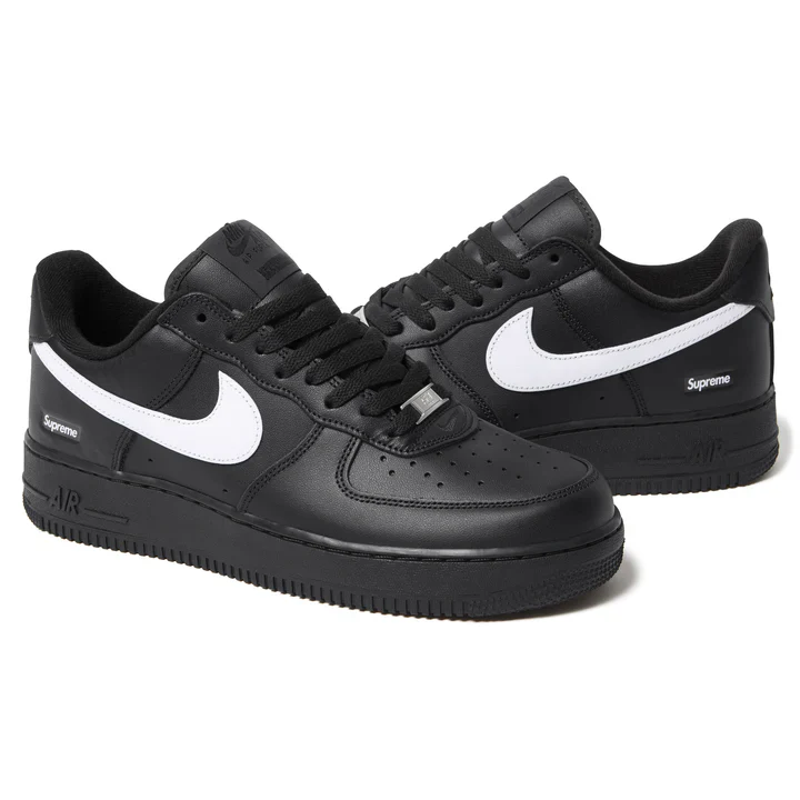 CU9225 002 Nike Air Force 1 Low Supreme Black White - Image 3