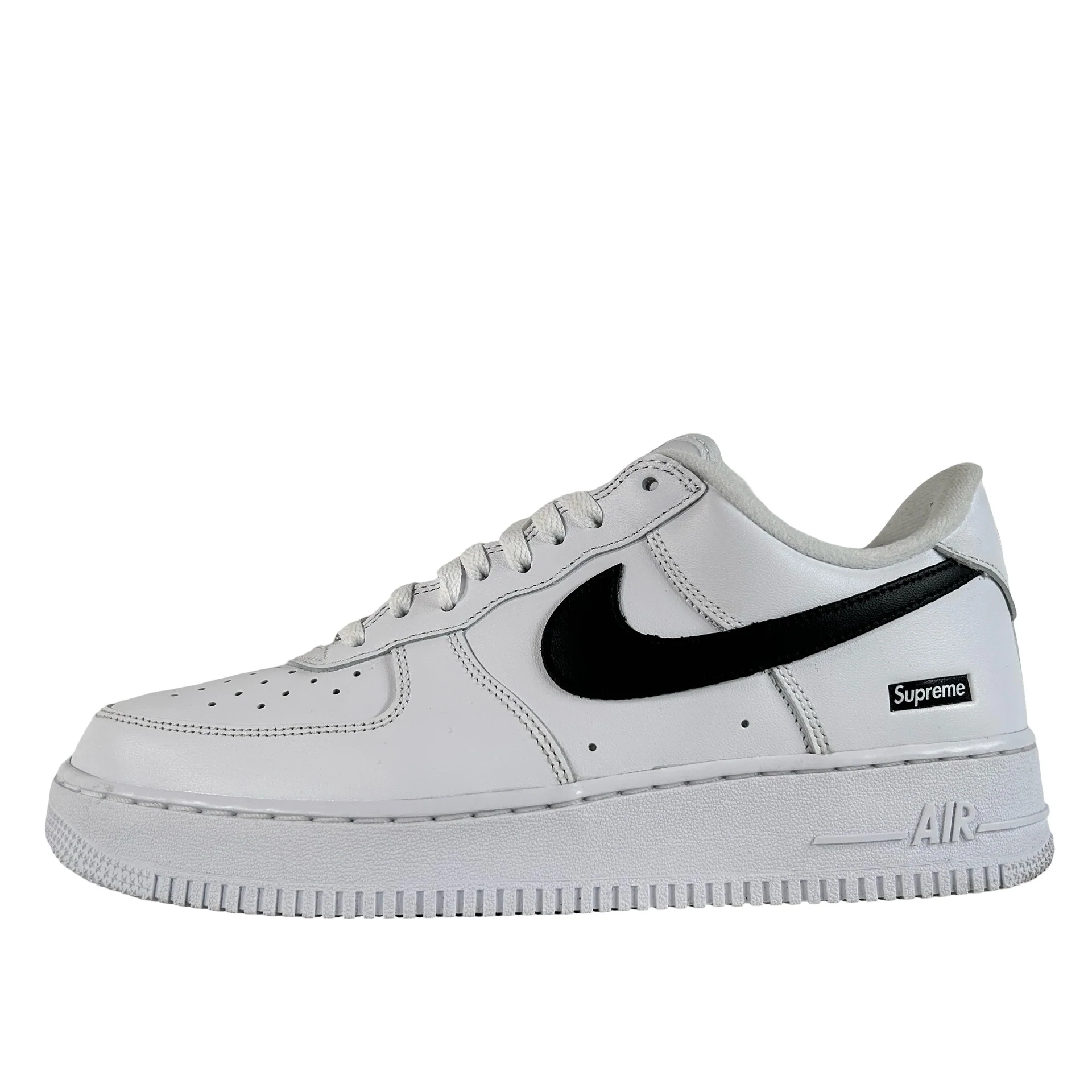 CU9225 102 Nike Air Force 1 Low Supreme White Black [USED] - 9.5 M (Used)
