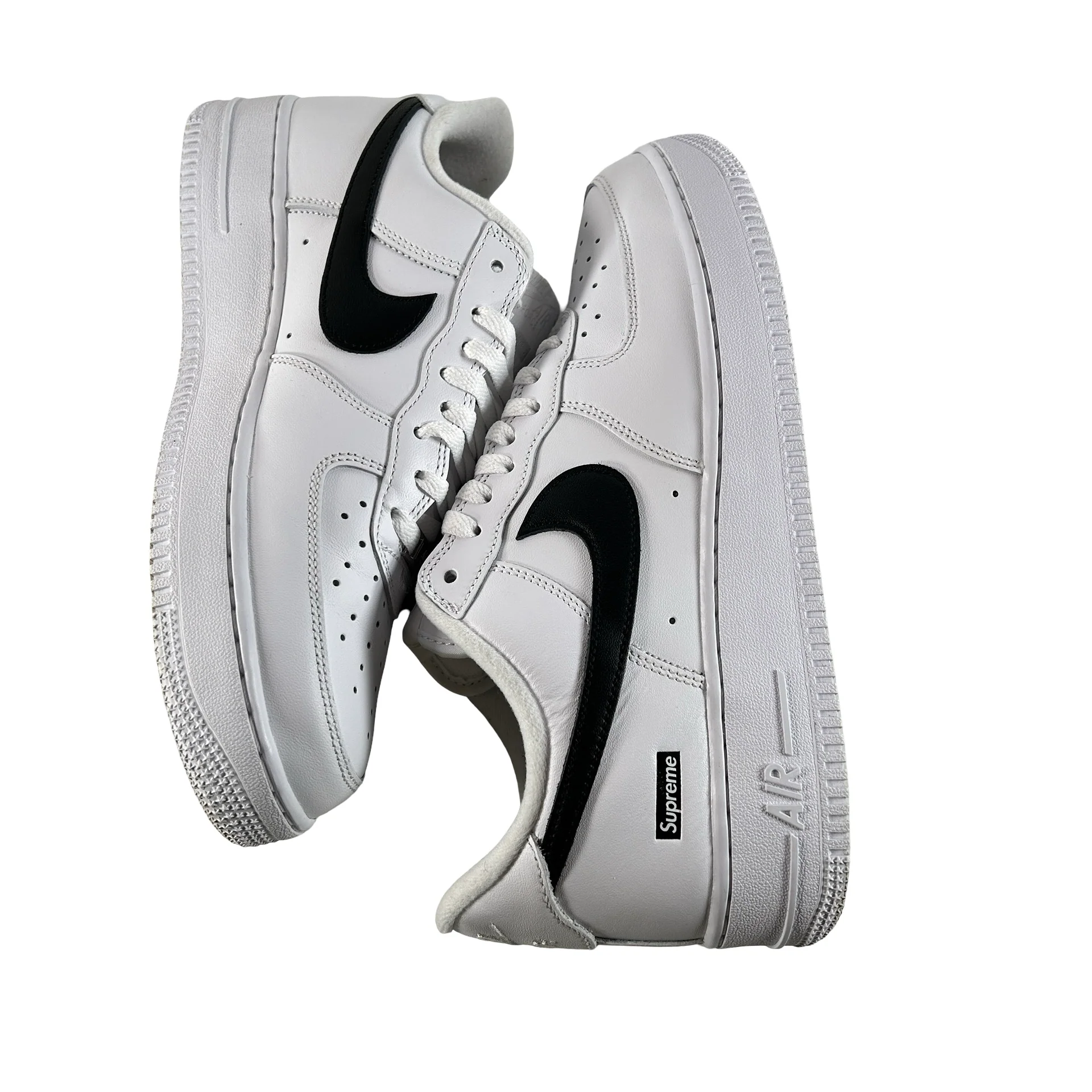 CU9225 102 Nike Air Force 1 Low Supreme White Black [USED] - 9.5 M (Used) - Image 5