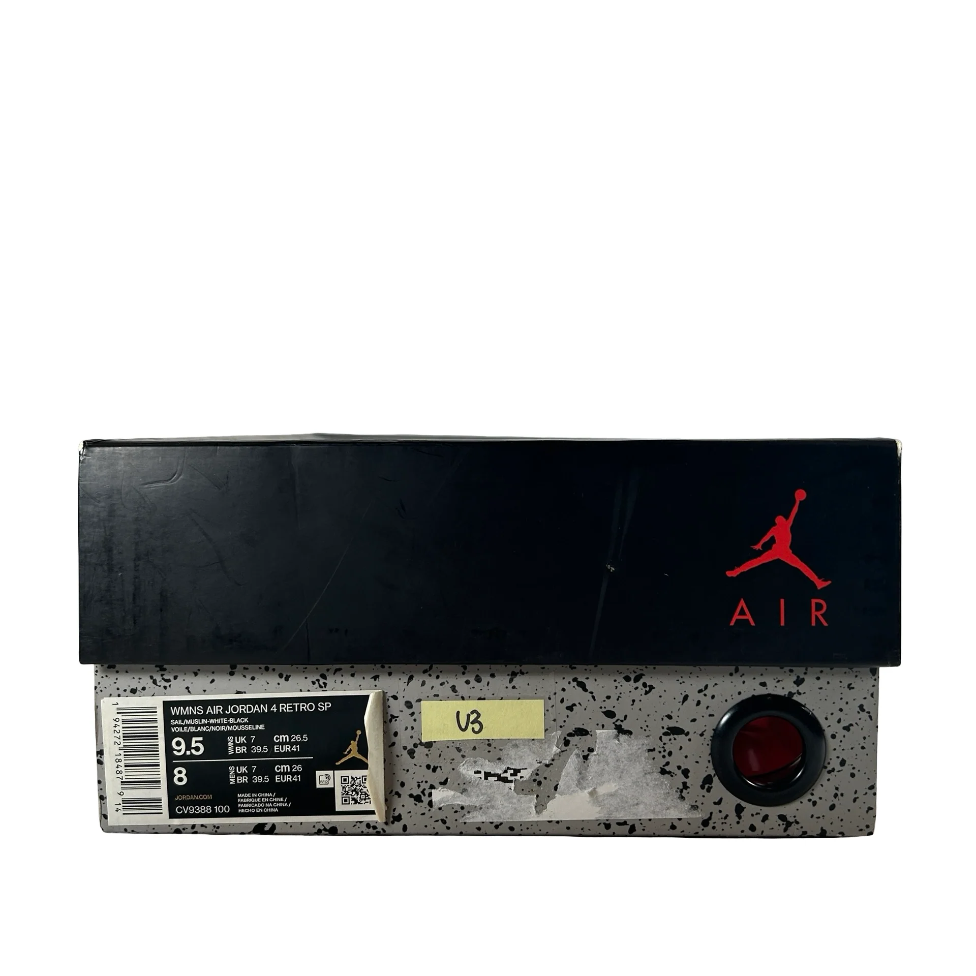 CV9388 100 Jordan 4 Off-White Sail [USED] - 9.5 W (Used3) - Image 7