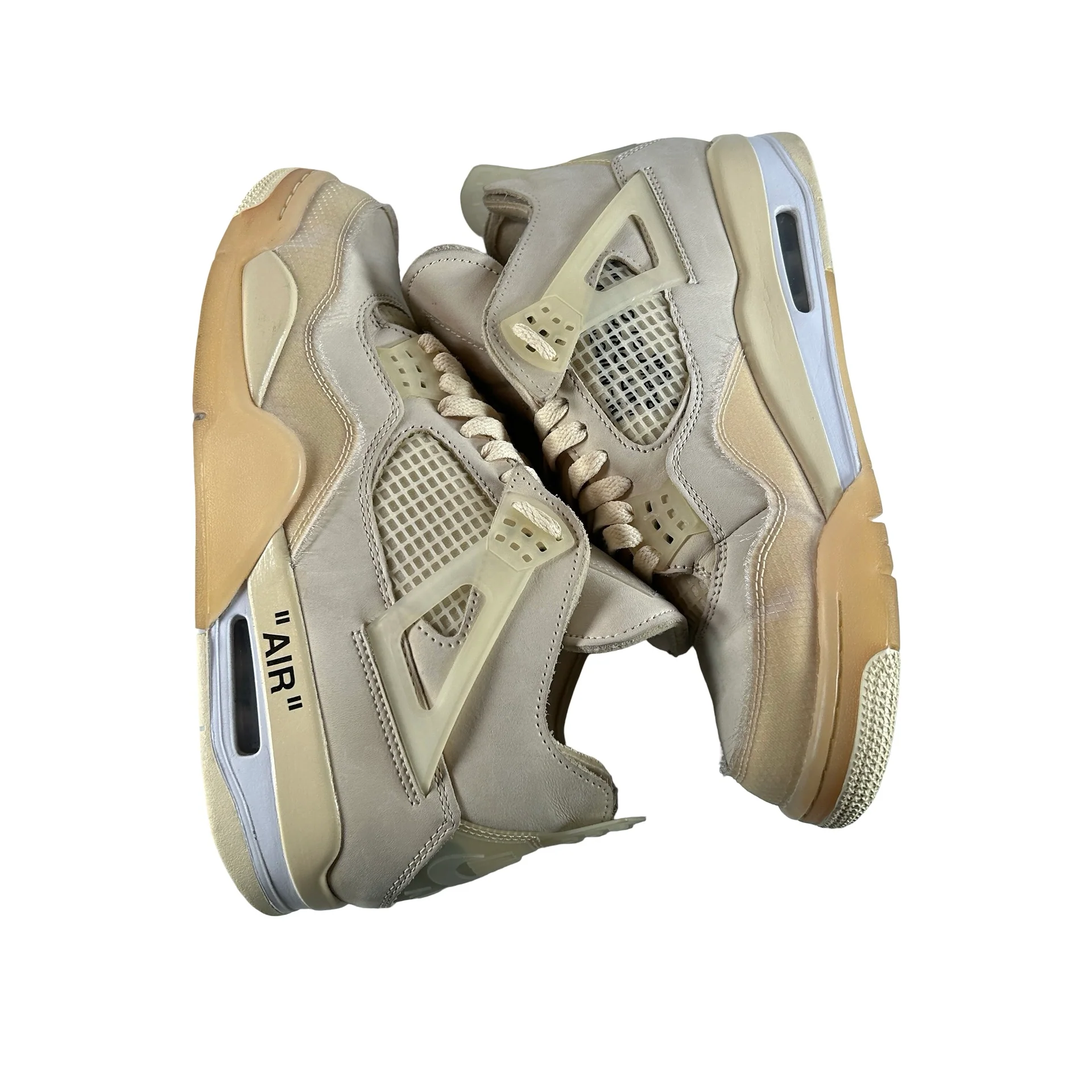 CV9388 100 Jordan 4 Retro Off-White Sail (Women's) [USED] - 10.5 W (Used8) - Image 4