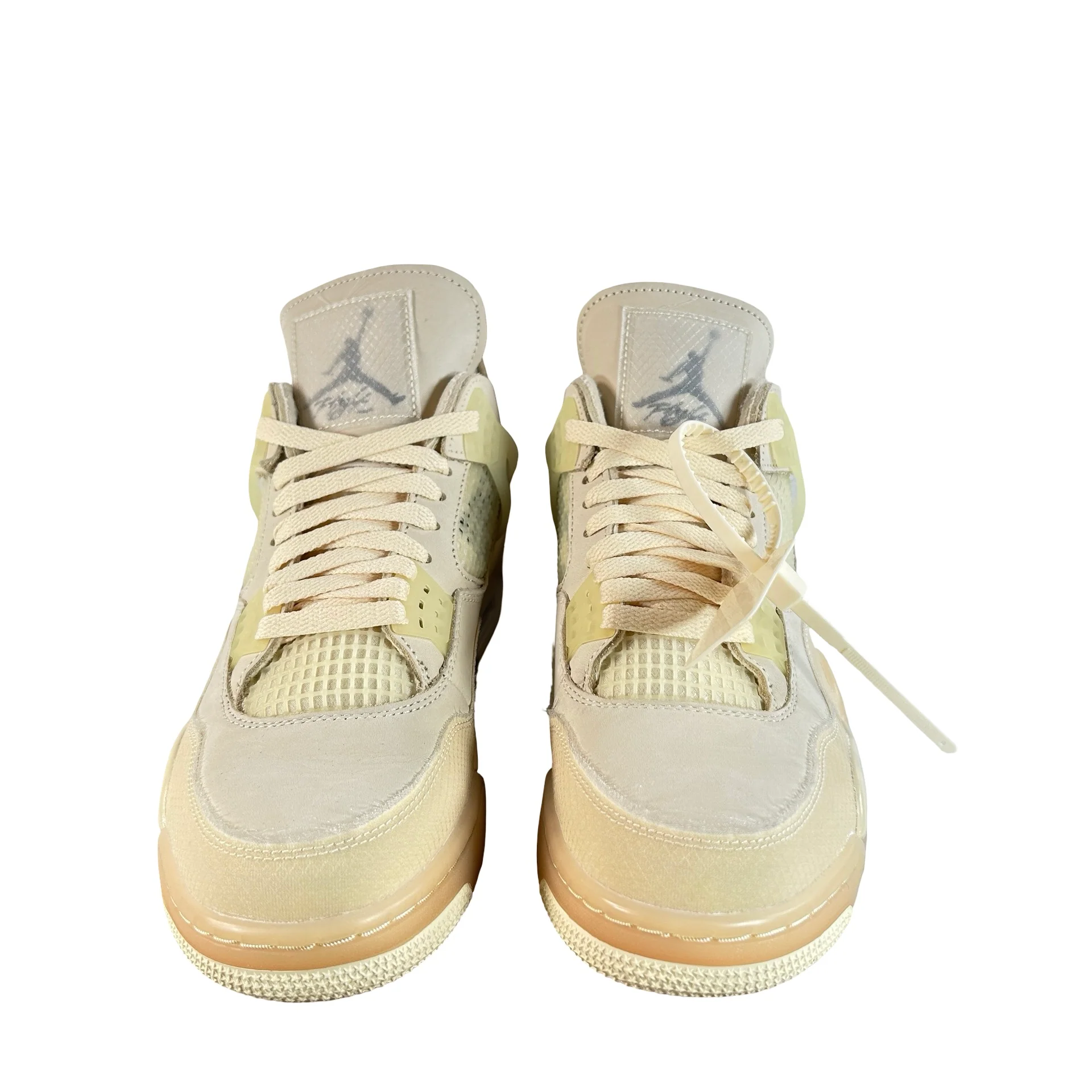 CV9388 100 Jordan 4 Retro Off-White Sail (Women's) [USED] - 11 W (Used) (No Box) - Image 2