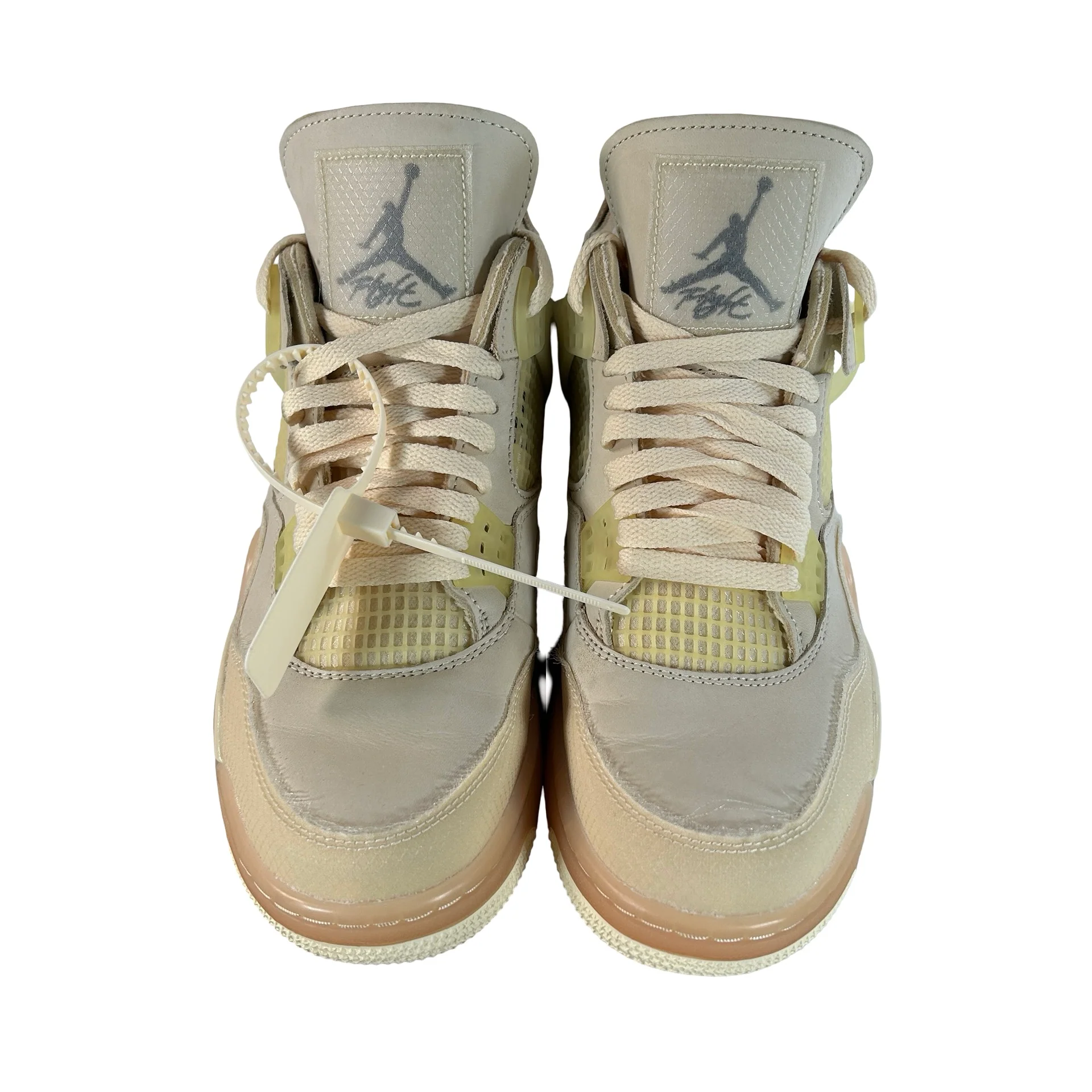 CV9388 100 Jordan 4 Retro Off-White Sail (Women's) [USED] - 11 W (Used2) (No Box2) - Image 2