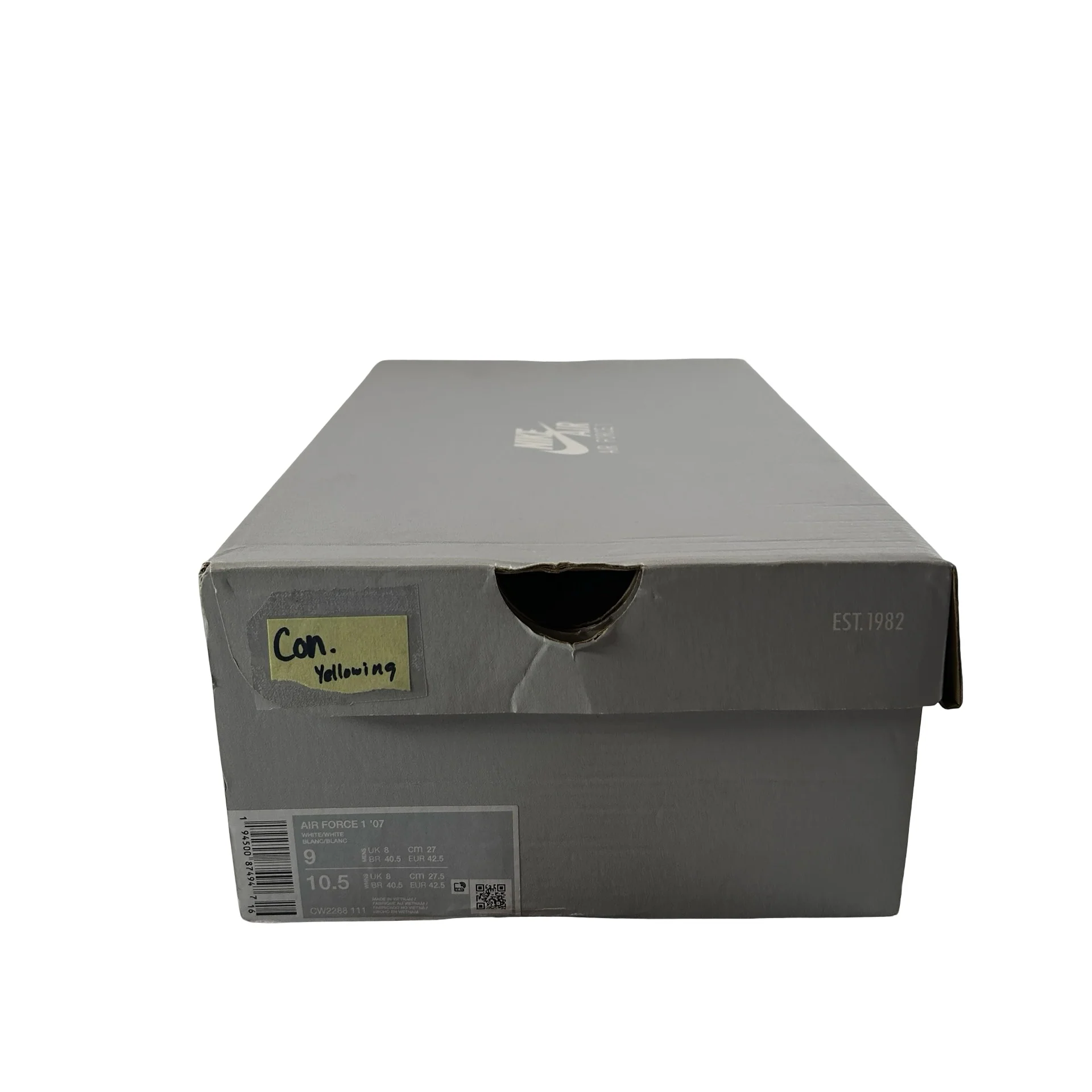 CW2288 111 Nike Air Force 1 Low '07 White [CONDITIONAL] - 9 M (Yellowing) - Image 7