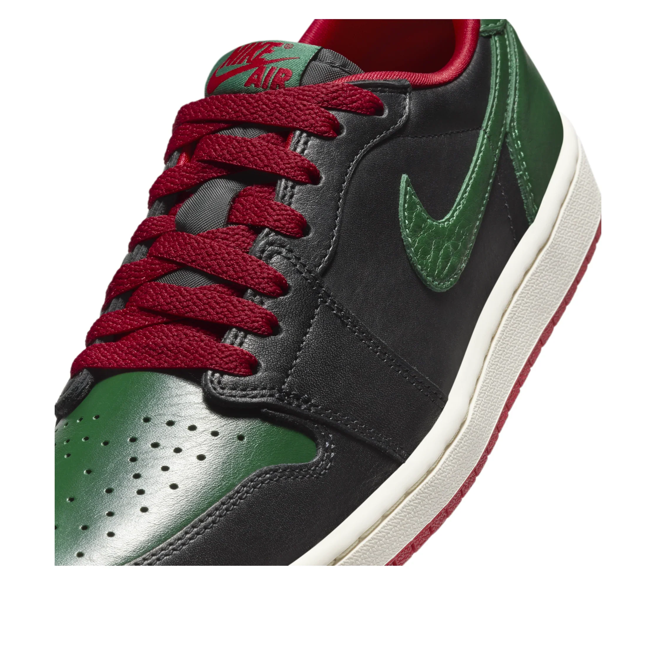 CZ0775 036 Jordan 1 Retro Low OG Gorge Green Varsity Red (Women's) - Image 6