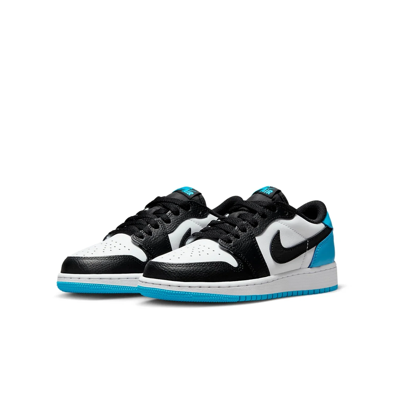 CZ0858 104 Jordan 1 Retro Low OG Black Dark Powder Blue (GS) - Image 3