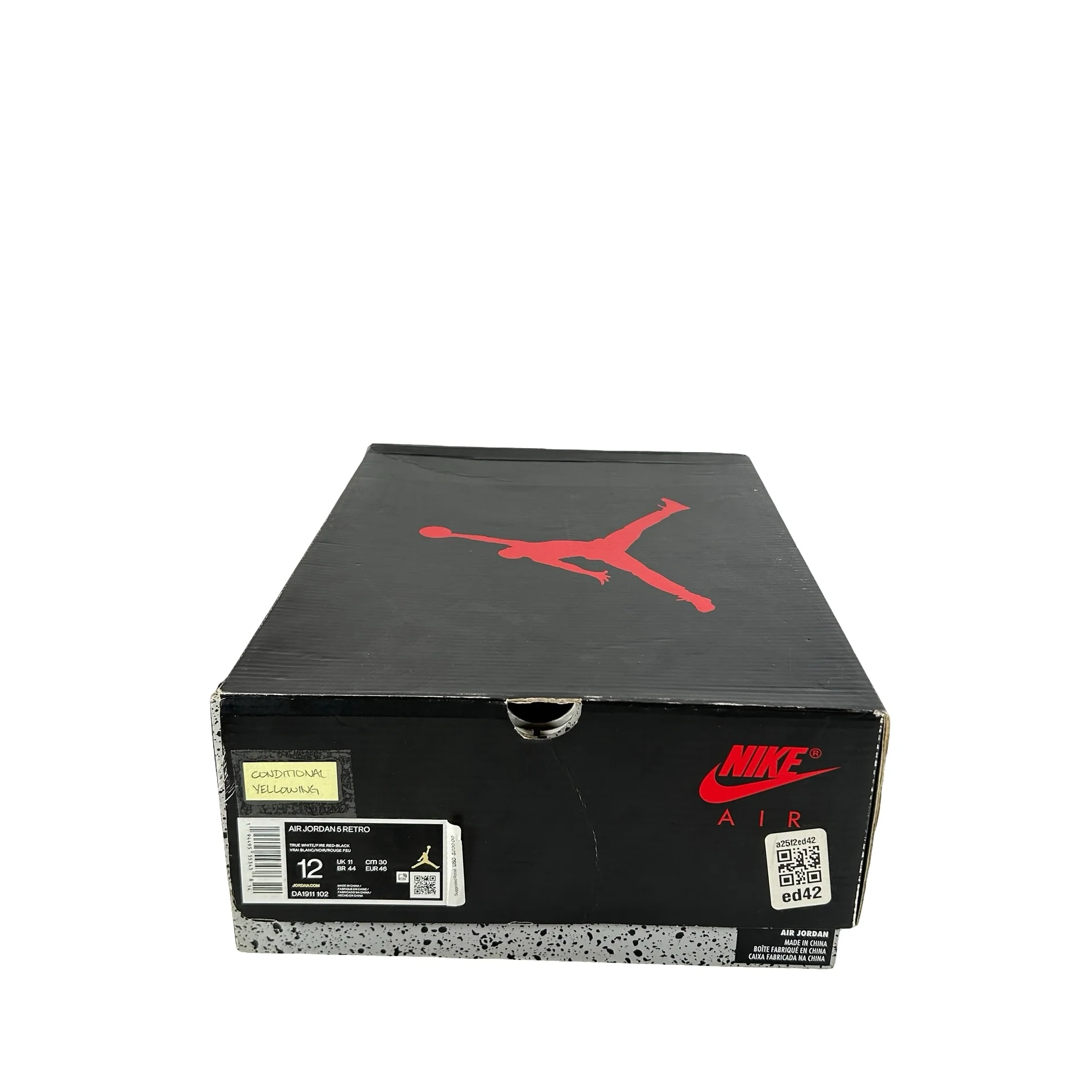 DA1911 102 Jordan 5 Fire Red [CONDITIONAL] - 12 M (Slight Yellowing) - Image 7