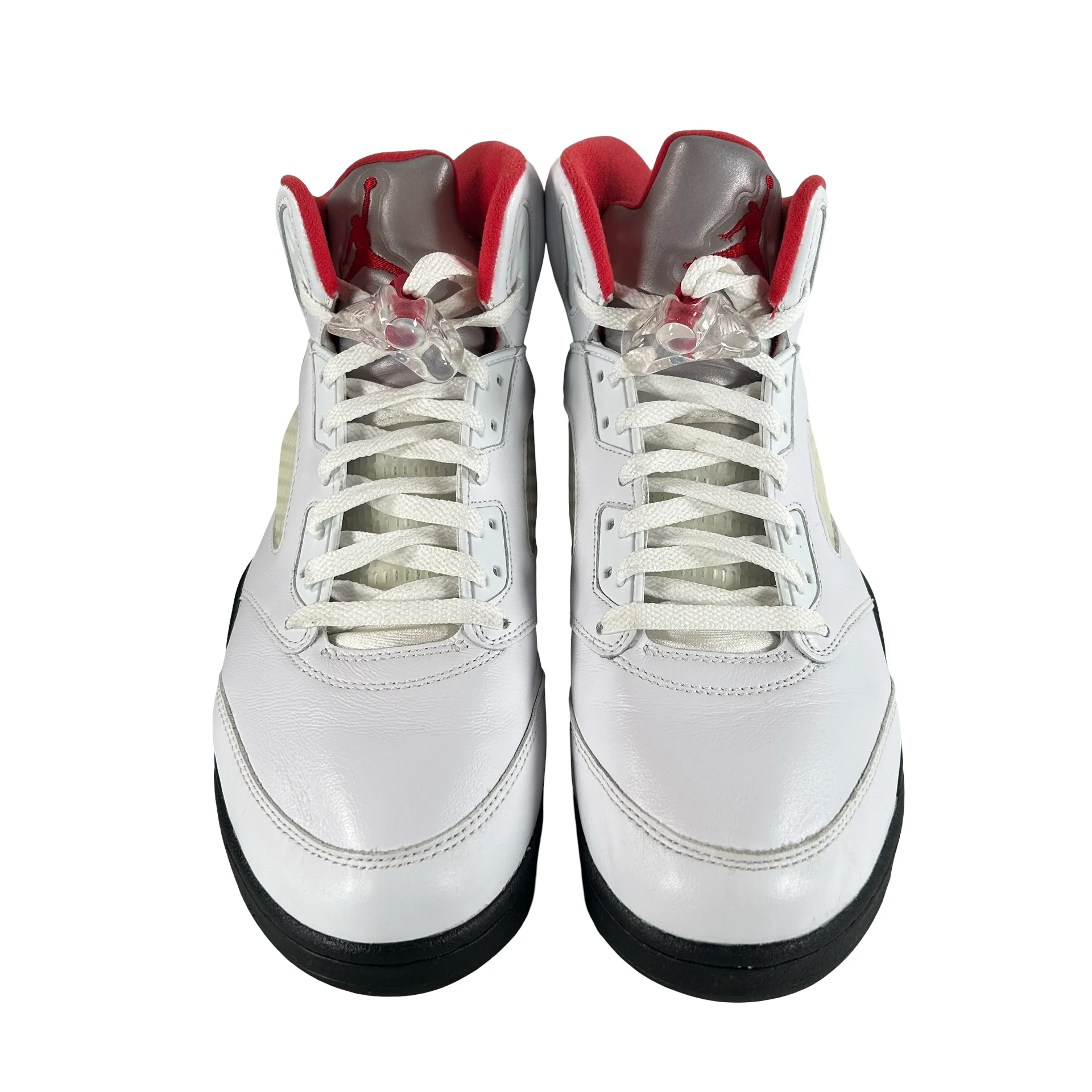DA1911 102 Jordan 5 Retro Fire Red Silver Tongue (2020) [USED] - 11.5 M (Used) - Image 2