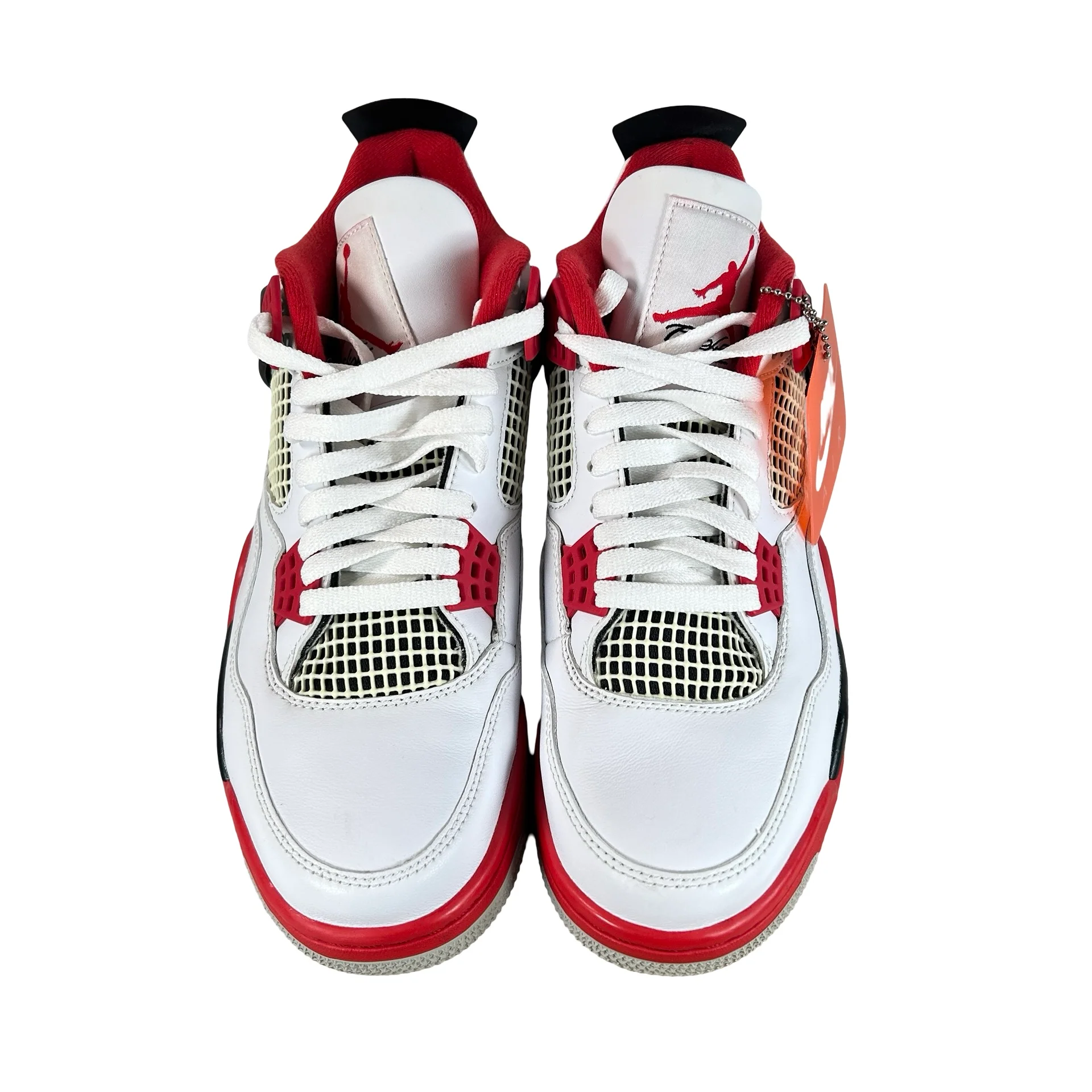 DC7770 160 Jordan 4 Retro Fire Red (2020) - 9 M (Yellowing On Netting) - Image 2