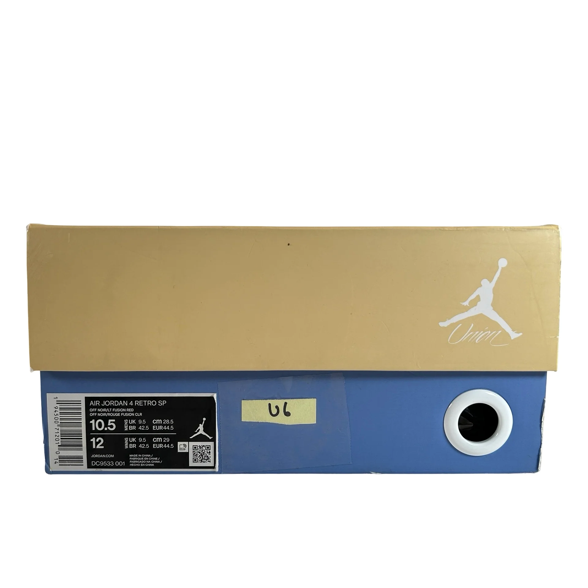 DC9533 001 Jordan 4 Retro Union Off Noir [USED] - 10.5 M (Used6) - Image 7
