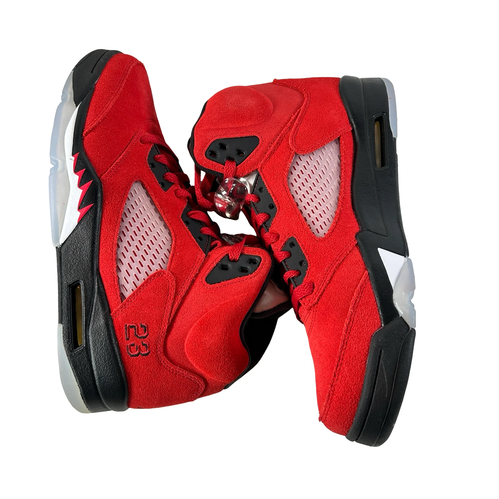 DD0587 600 Jordan 5 Retro Raging Bull Red (2021) [CONDITIONAL] - 9 M (Yellowing) (Damaged Box) - Image 4
