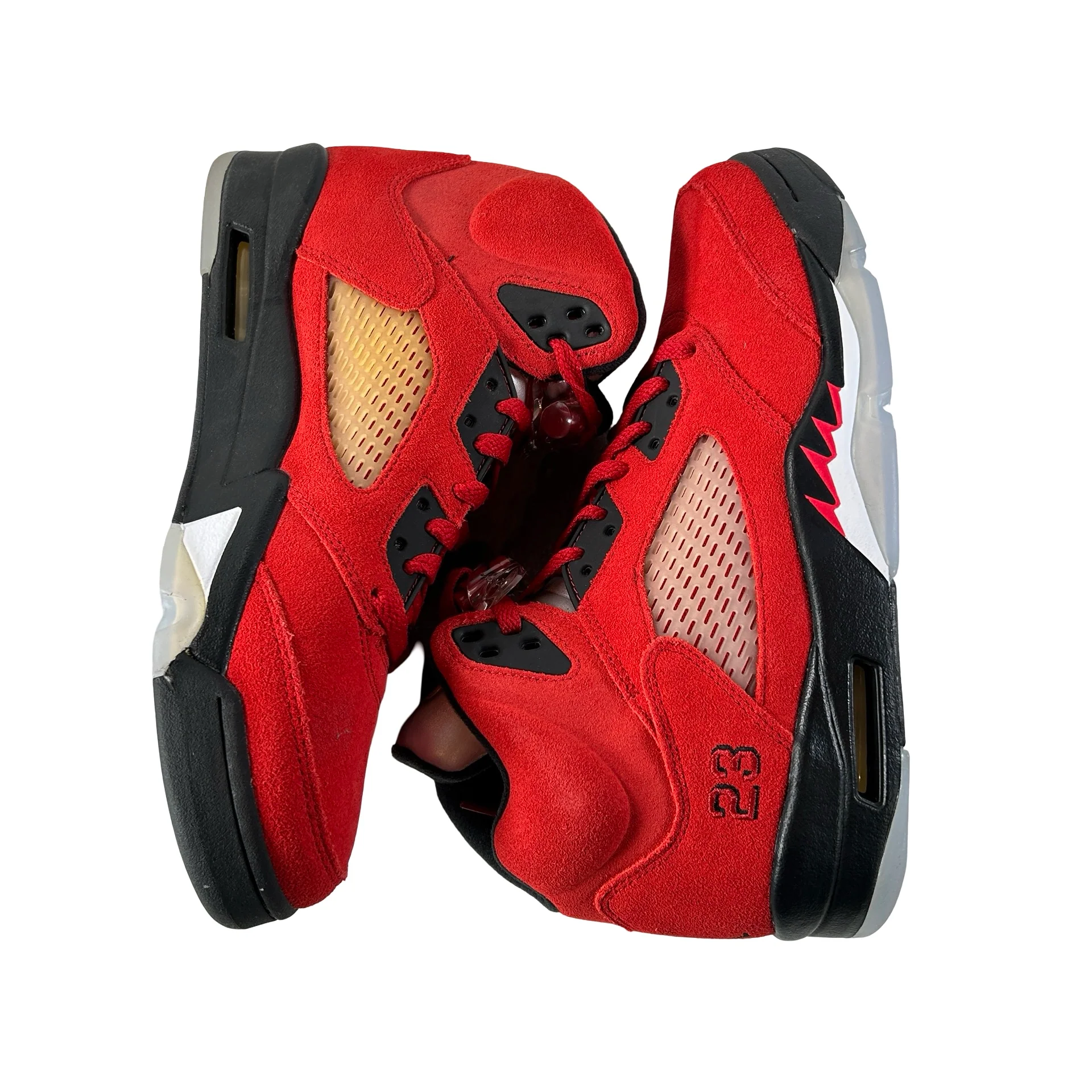 DD0587 600 Jordan 5 Retro Raging Bull Red (2021) [CONDITIONAL] - 9 M (Yellowing) (Damaged Box) - Image 5