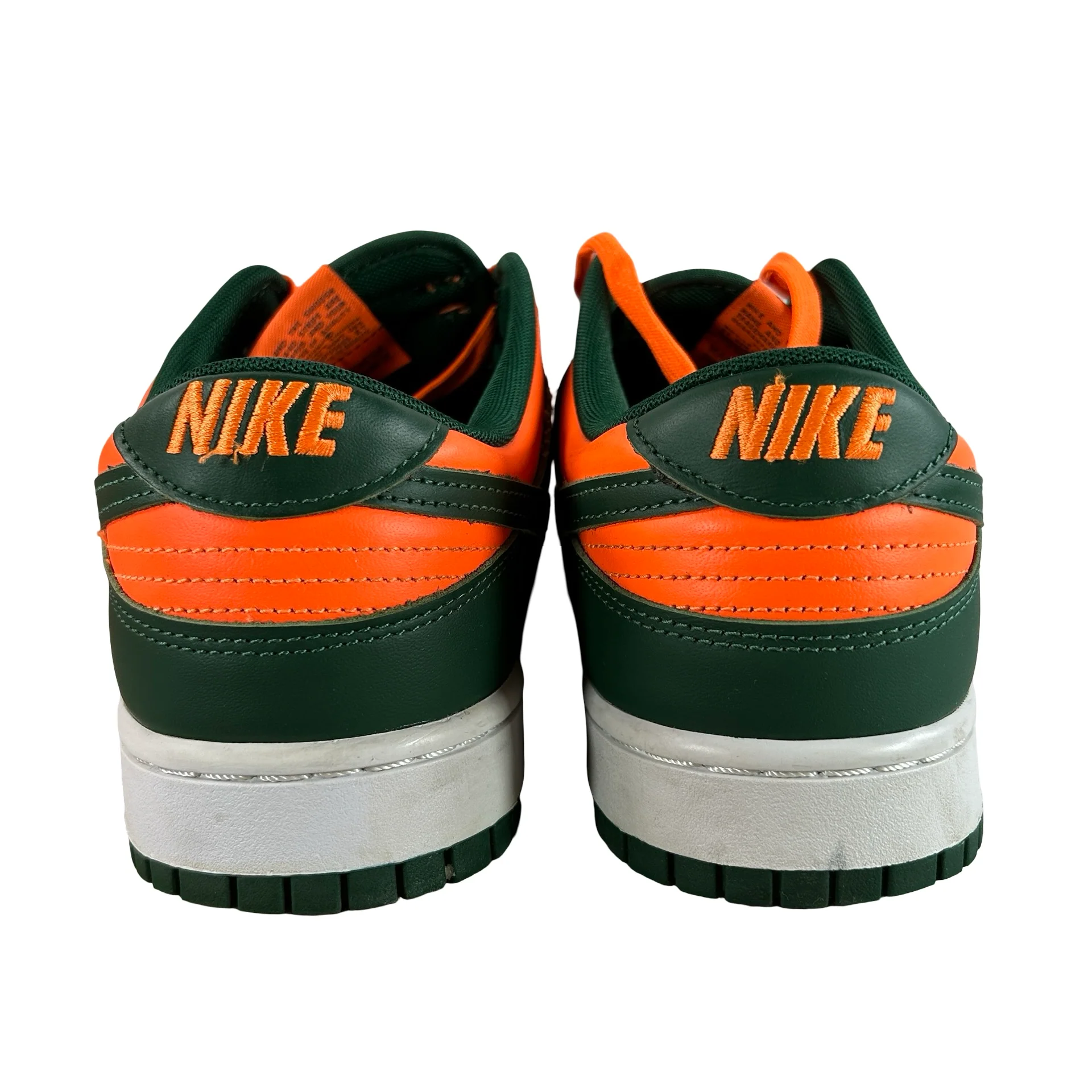 DD1391 300 Nike Dunk Low Retro Miami Hurricanes [USED] - 12 M (Used3) - Image 3