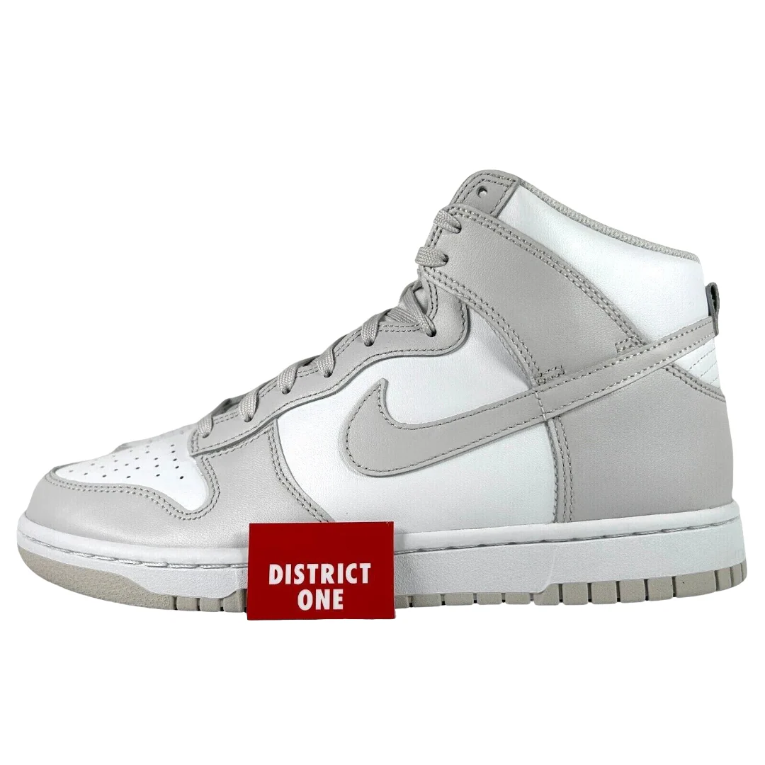 DD1399 100 Nike Dunk High Retro White Vast Grey (2021) [CONDITIONAL] - 12 M (Mark on Tongue) (Damaged Box)