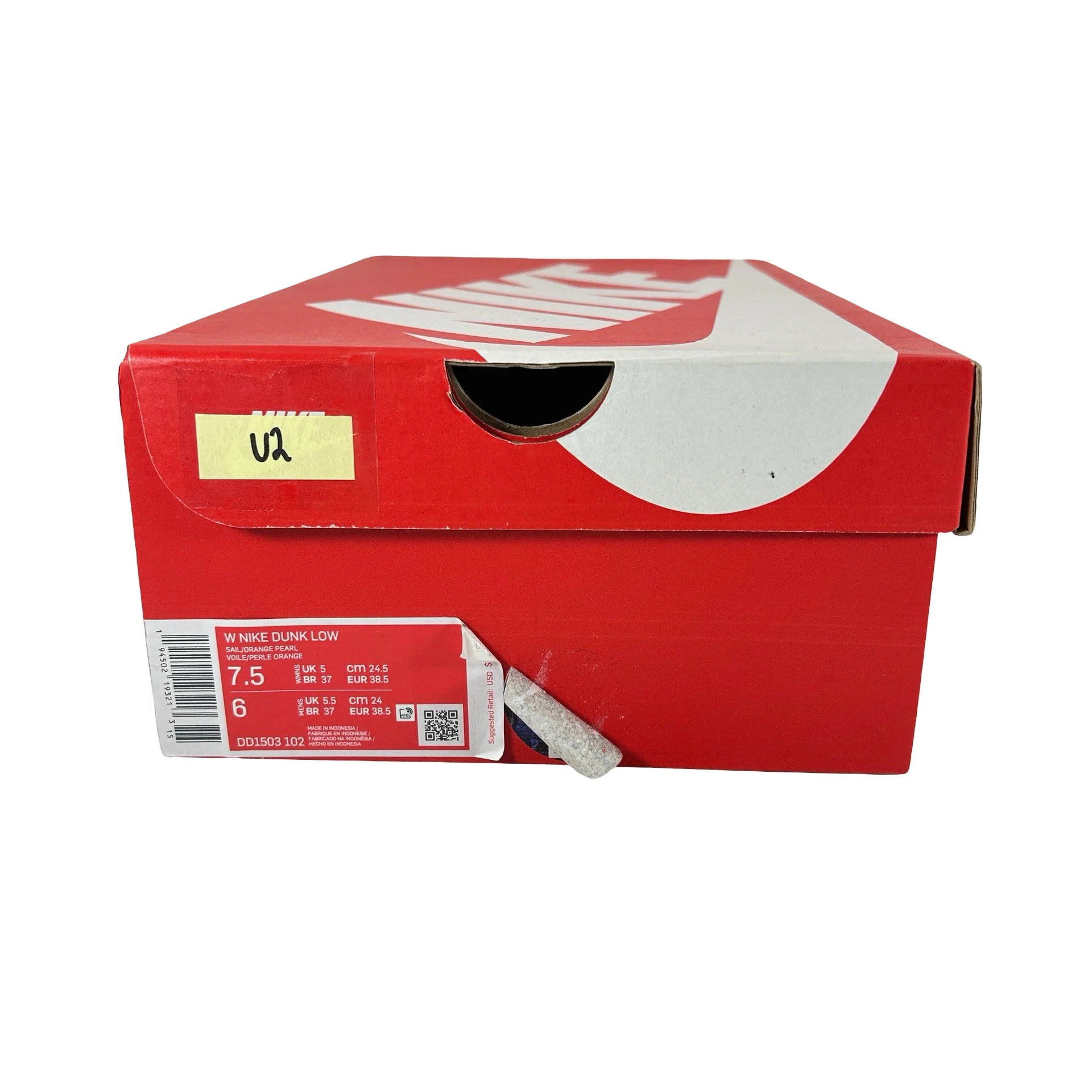 DD1503 102 Nike Dunk Low Orange Pearl [USED] - 7.5 W (Used2) - Image 7