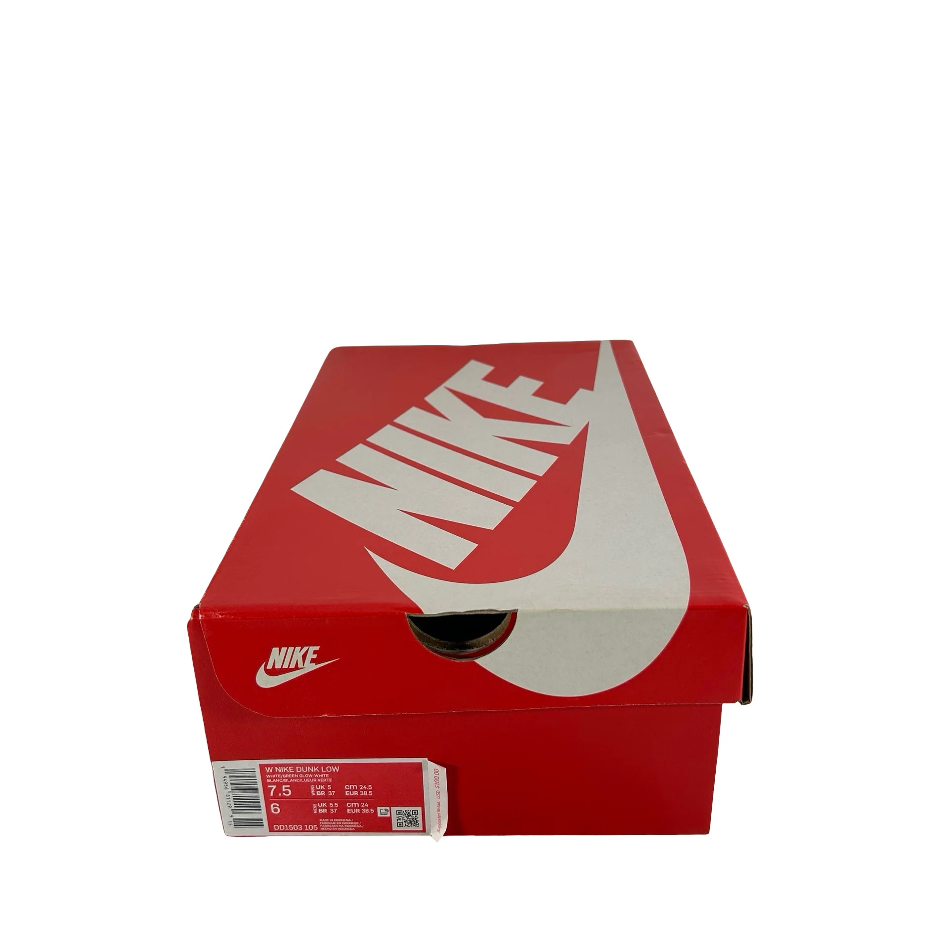 DD1503 105 Nike Dunk Low Green Glow [USED] - 7.5 W (Used) - Image 7