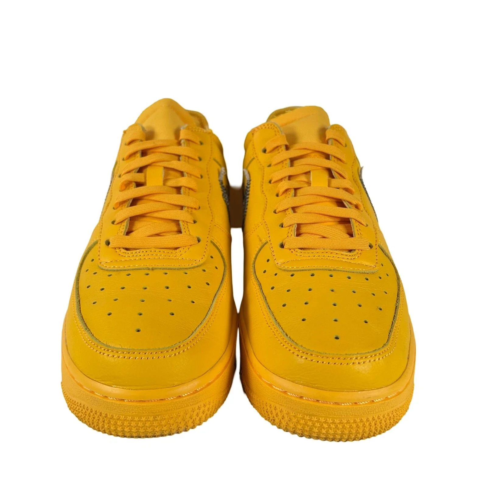 DD1876 700 Nike Air Force 1 Low Off-White ICA University Gold [USED] - 7 M (Used) - Image 2