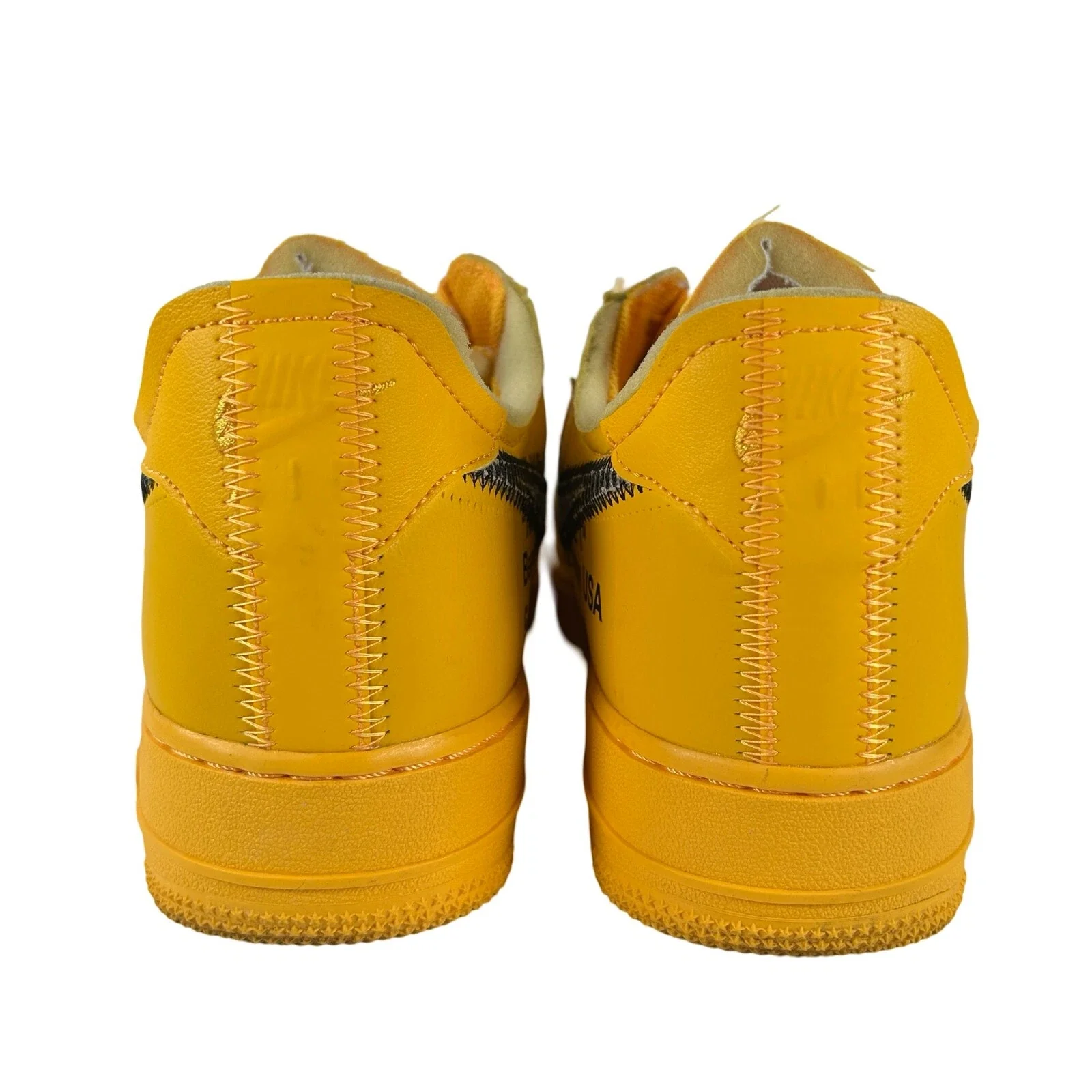 DD1876 700 Nike Air Force 1 Low Off-White ICA University Gold [USED] - 7 M (Used) - Image 3