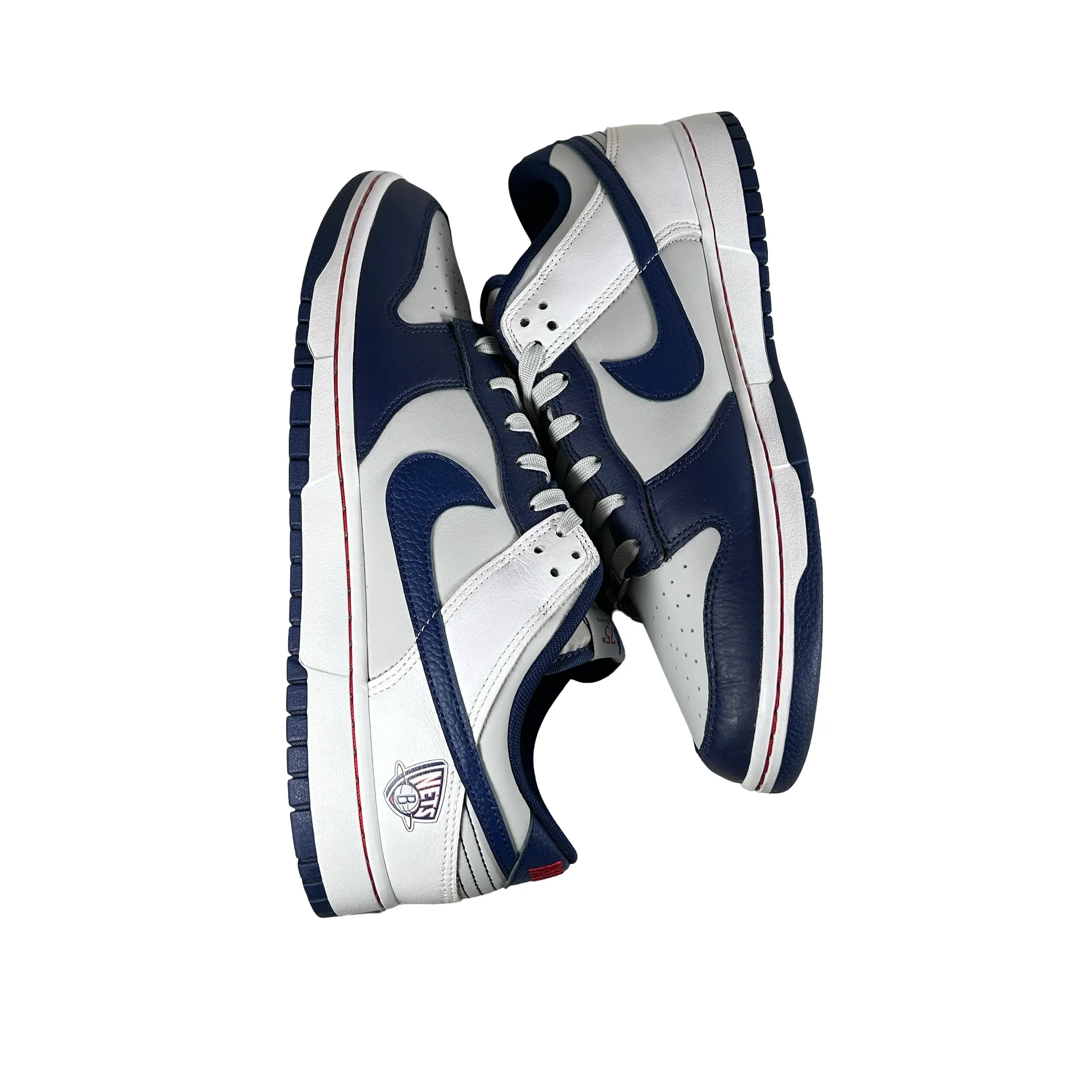 DD3363 001 Nike Dunk Low EMB NBA 75th Anniversary Brooklyn Nets [USED] - 12 M (Used3) - Image 4