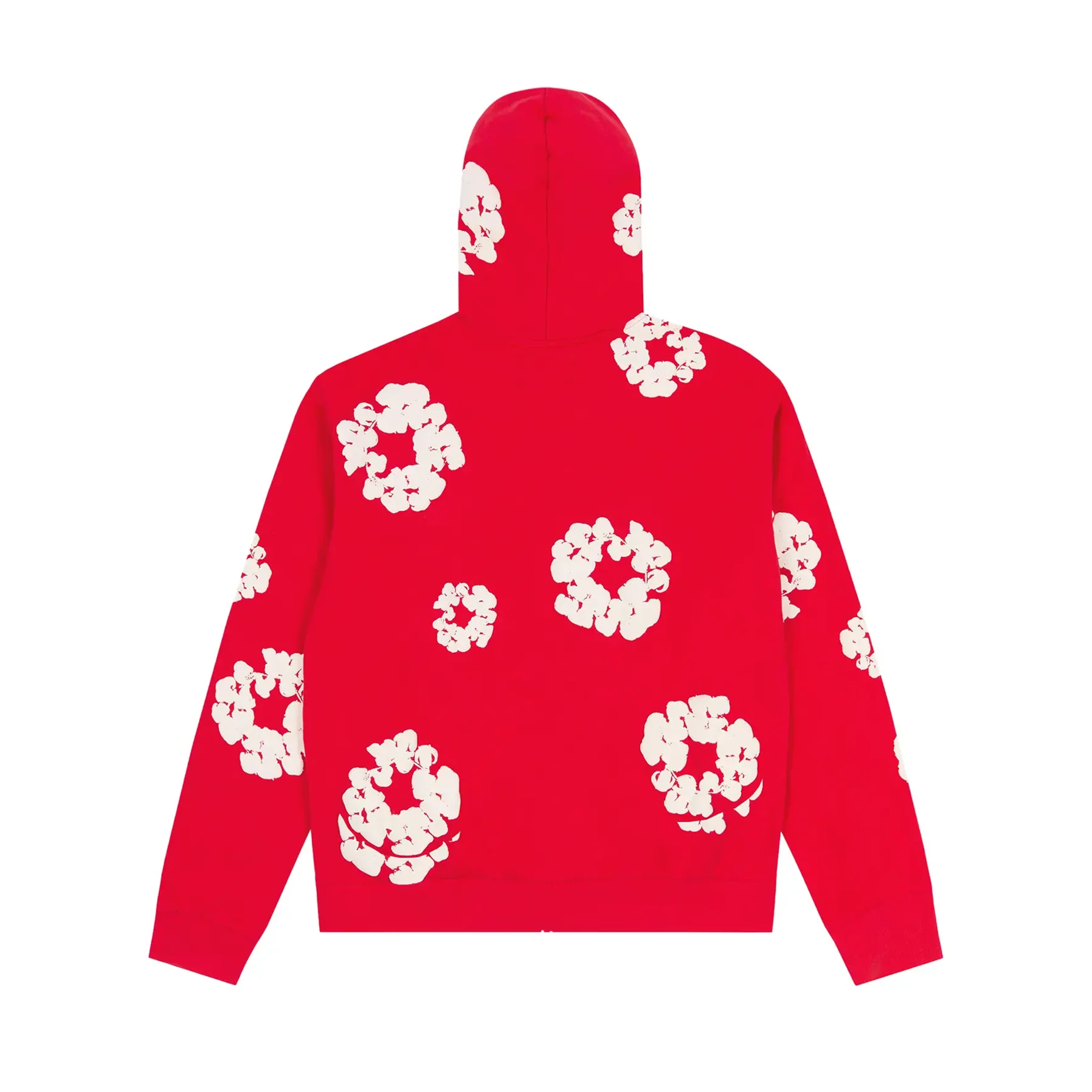 Denim Tears Cotton Wreath Zip Hoodie Red - Image 2