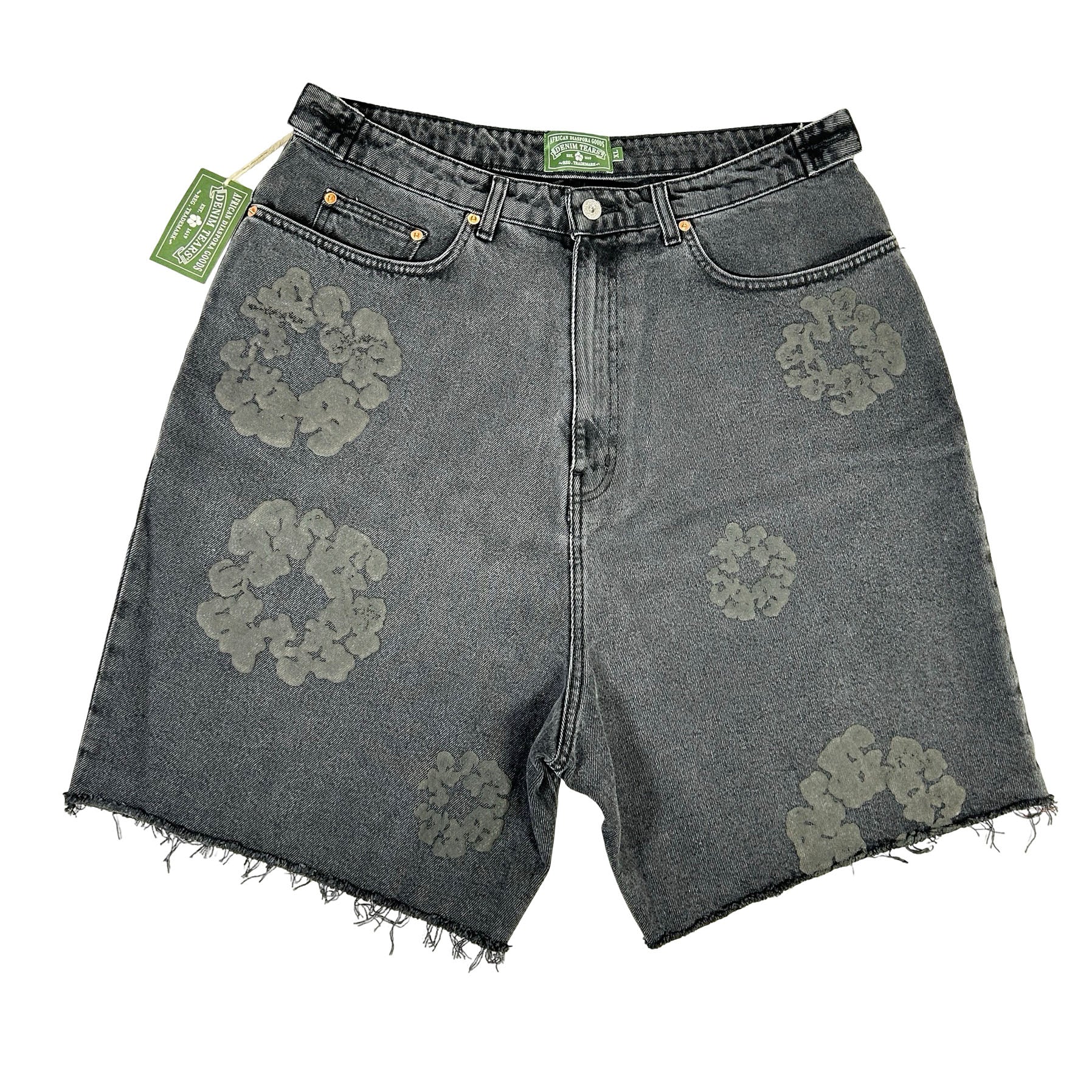 Denim Tears Mono Cotton Wreath Denim Shorts Black [USED] - XL (Used)