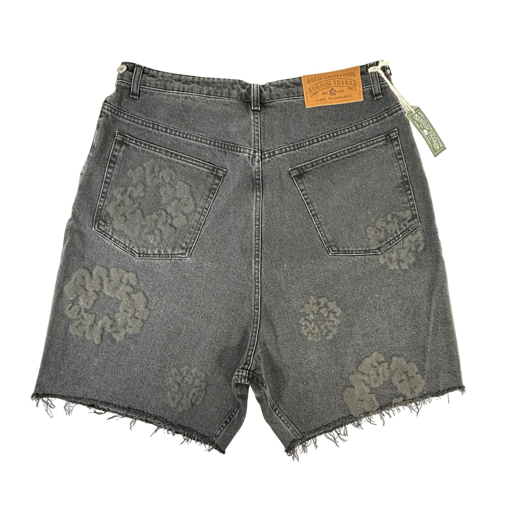 Denim Tears Mono Cotton Wreath Denim Shorts Black [USED] - XL (Used) - Image 2