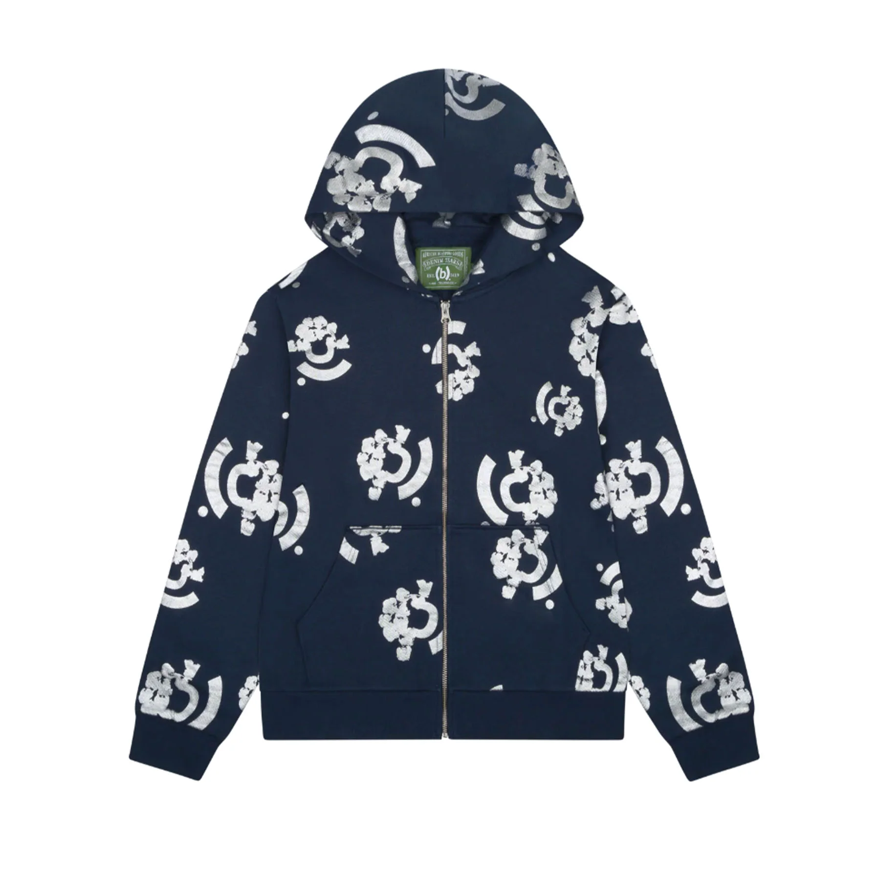 Denim Tears Bstroy Tears Zip Hoodie Blue