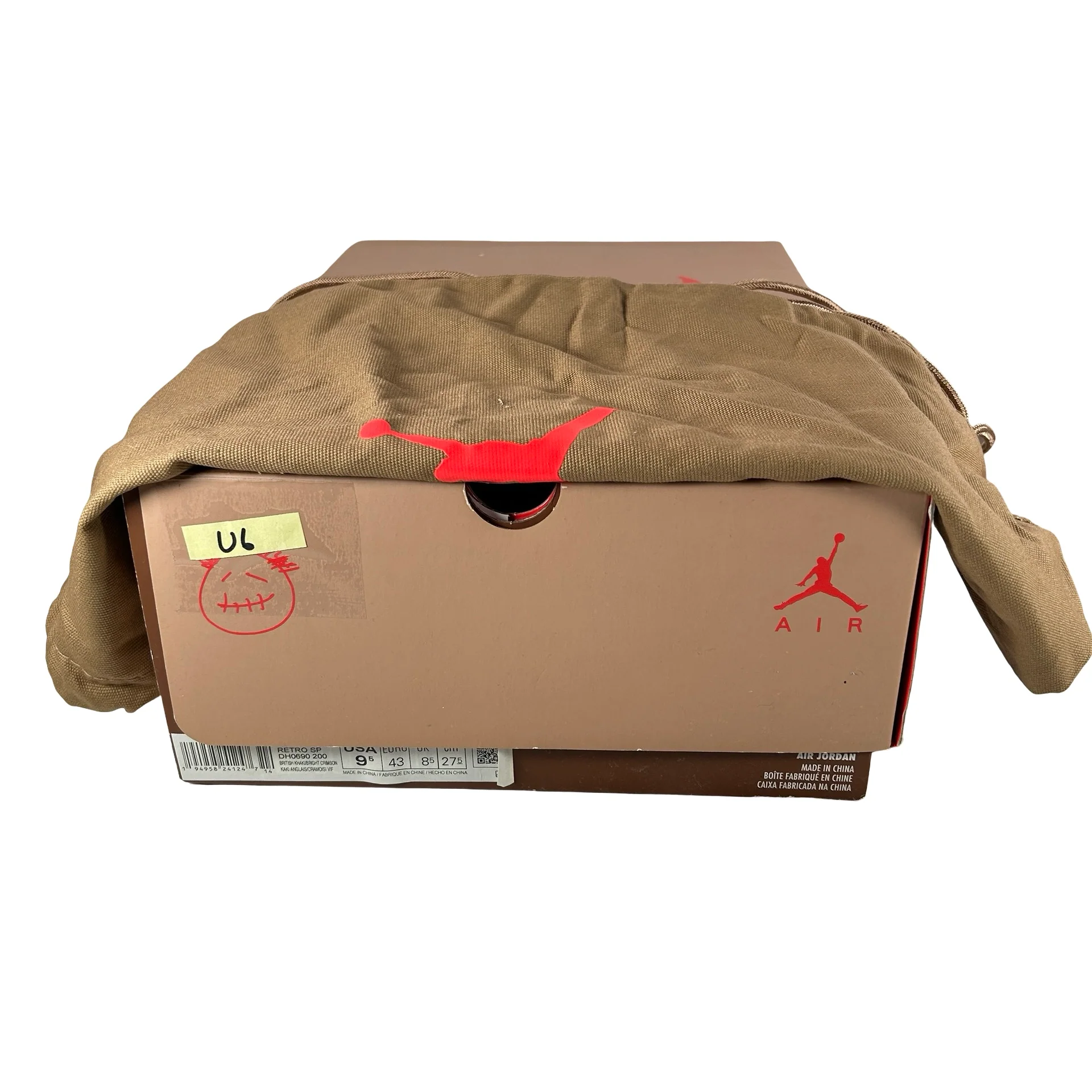 DH0690 200 Jordan 6 Retro Travis Scott British Khaki [USED] - 9.5 M (Used6) - Image 7